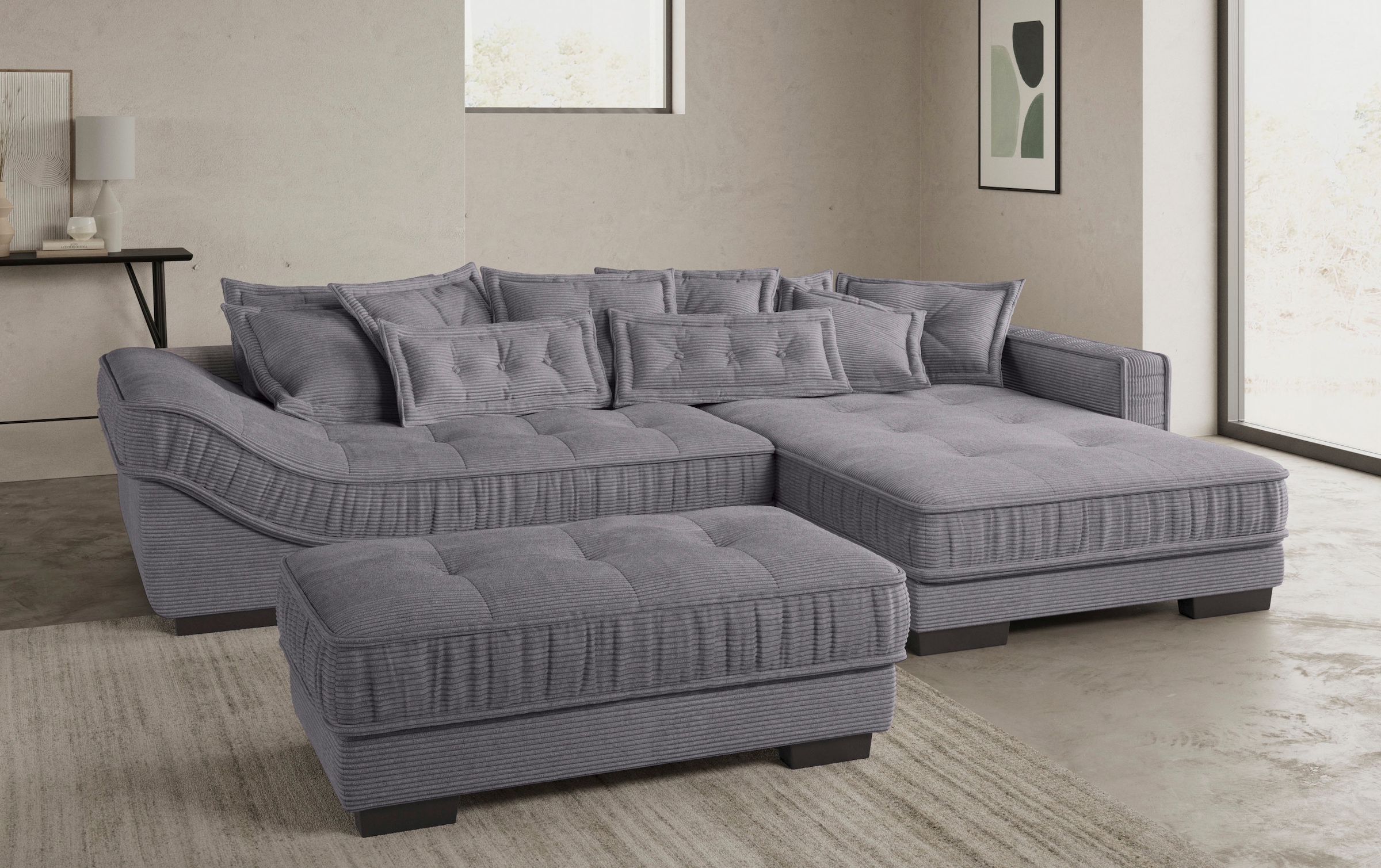 Mr. Couch Ecksofa »Diwan II, L-Form«, Wahlweise mit Kaltschaumpolsterung bis 140 kg belastbar