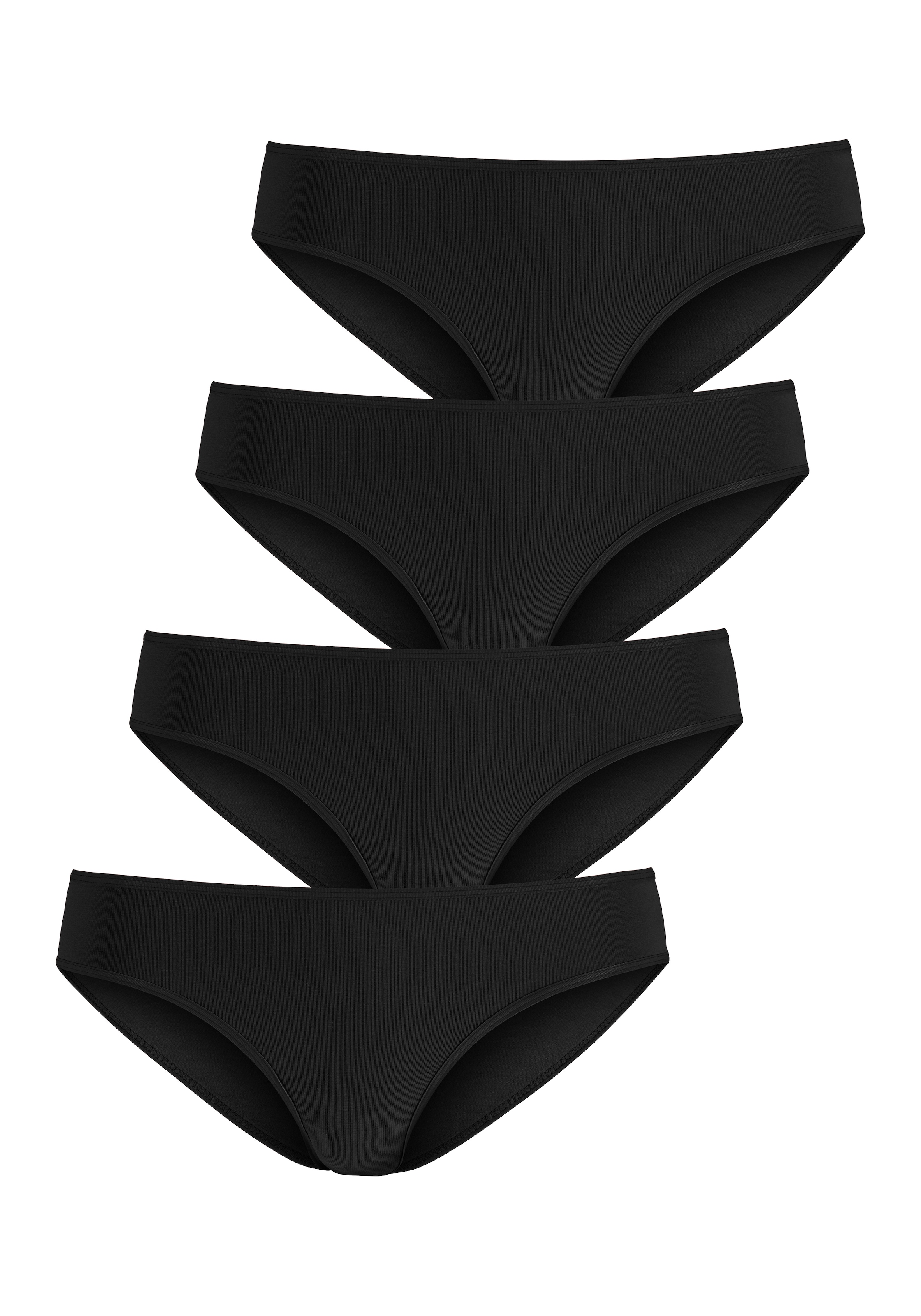 LASCANA Jazz-Pants Slips, (Packung, 4 aus Baumwolle BAUR kaufen elastischer online | St.)
