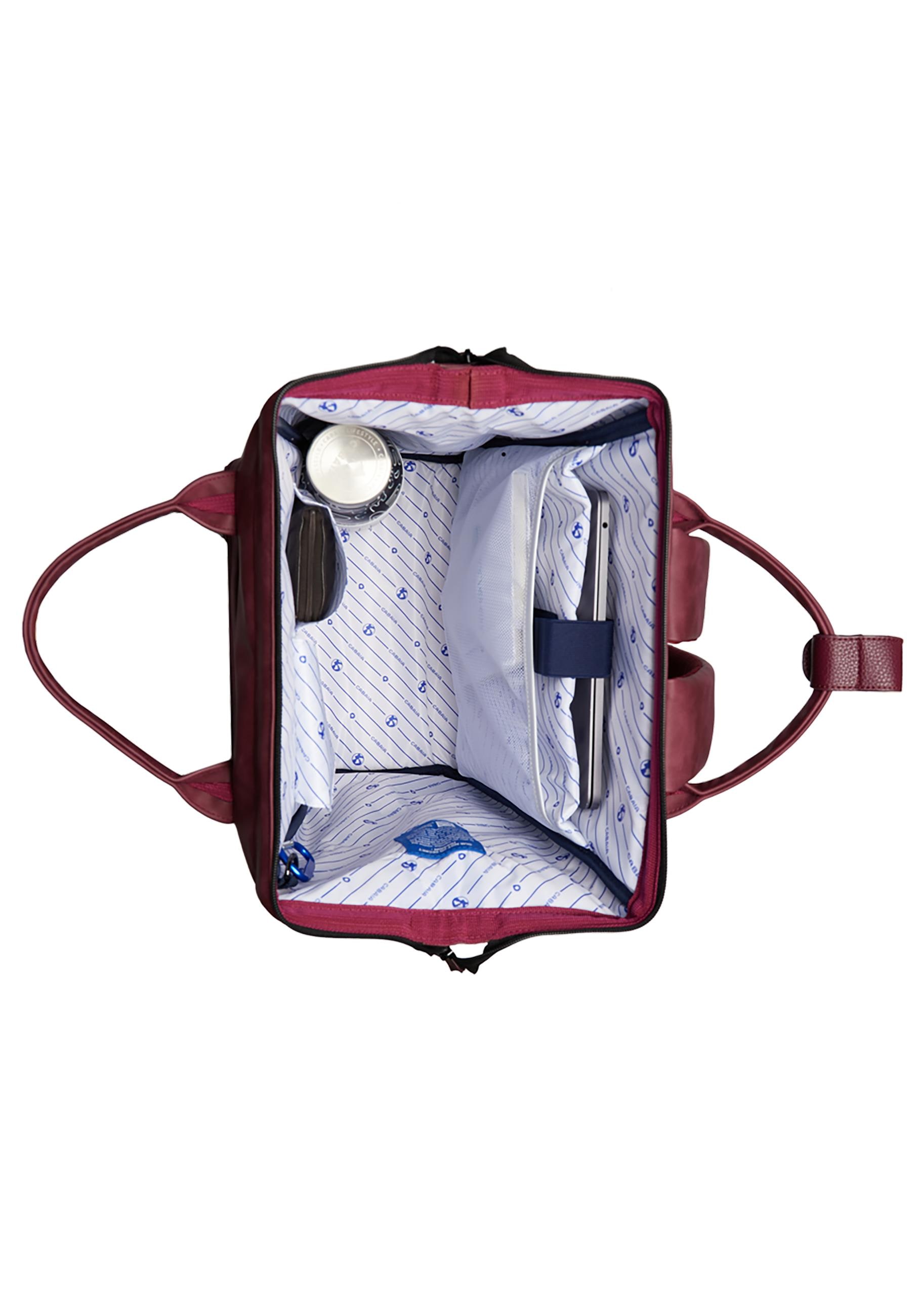 CABAIA Tagesrucksack »Adventurer L Nubuck«, Veganer Cityrucksack mit austauschbaren Vordertaschen
