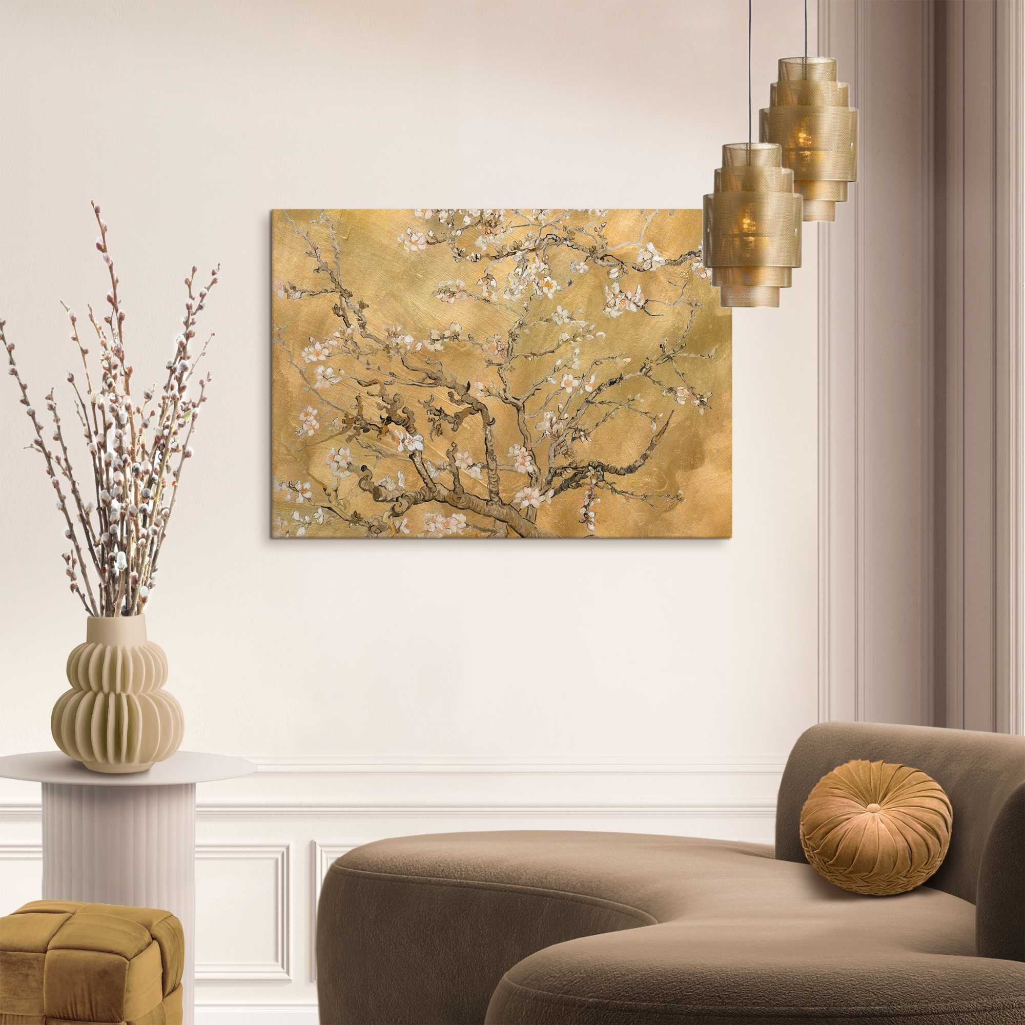Reinders Leinwandbild "Van Gogh - almondblossom", Wohnzimmer - Gold - Leinw günstig online kaufen