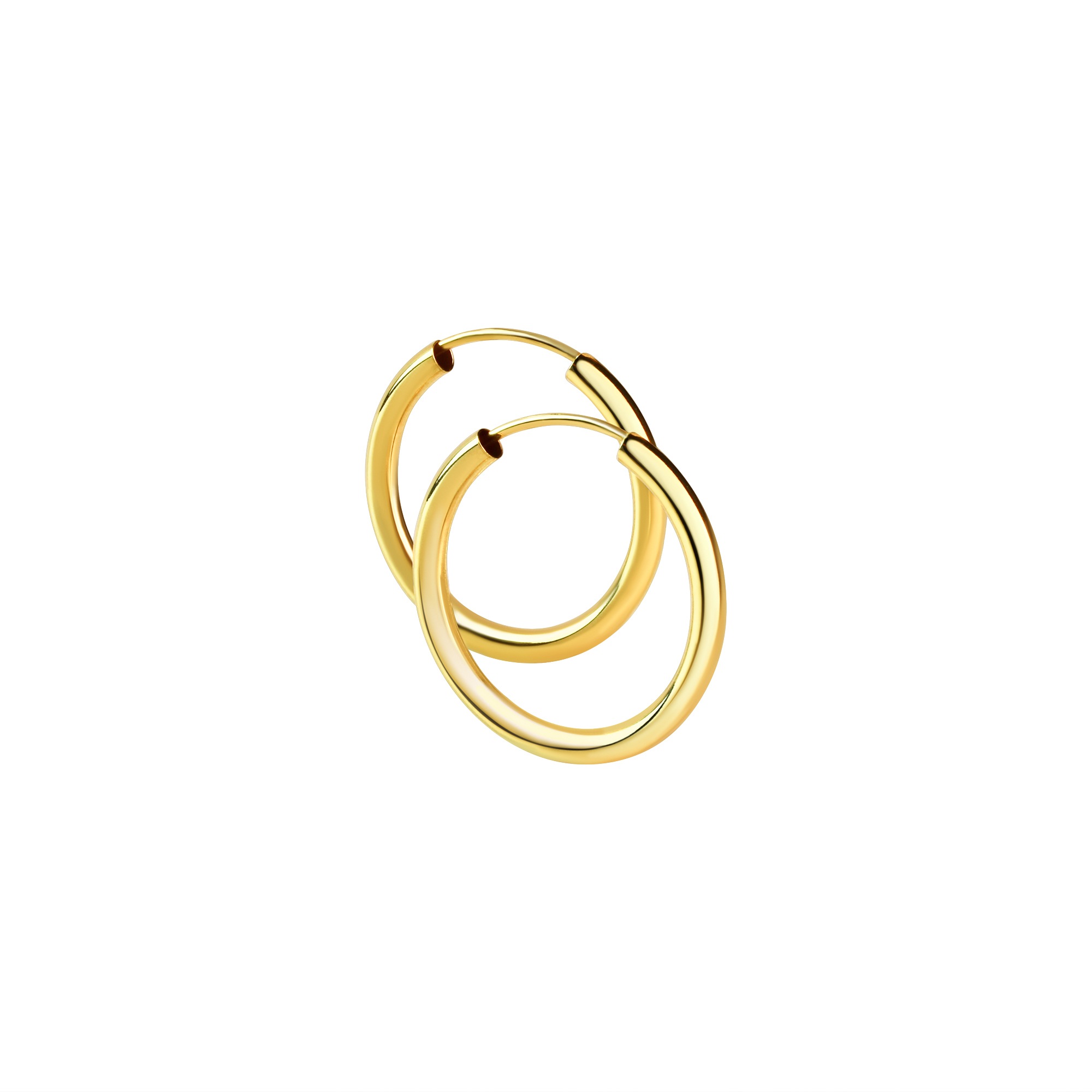 Paar Creolen VIVANCE "925/- Sterling Silber vergoldet 30mm", gelb, Ohrringe, Damen, one-size, Silber 925 (Sterlingsilber)
