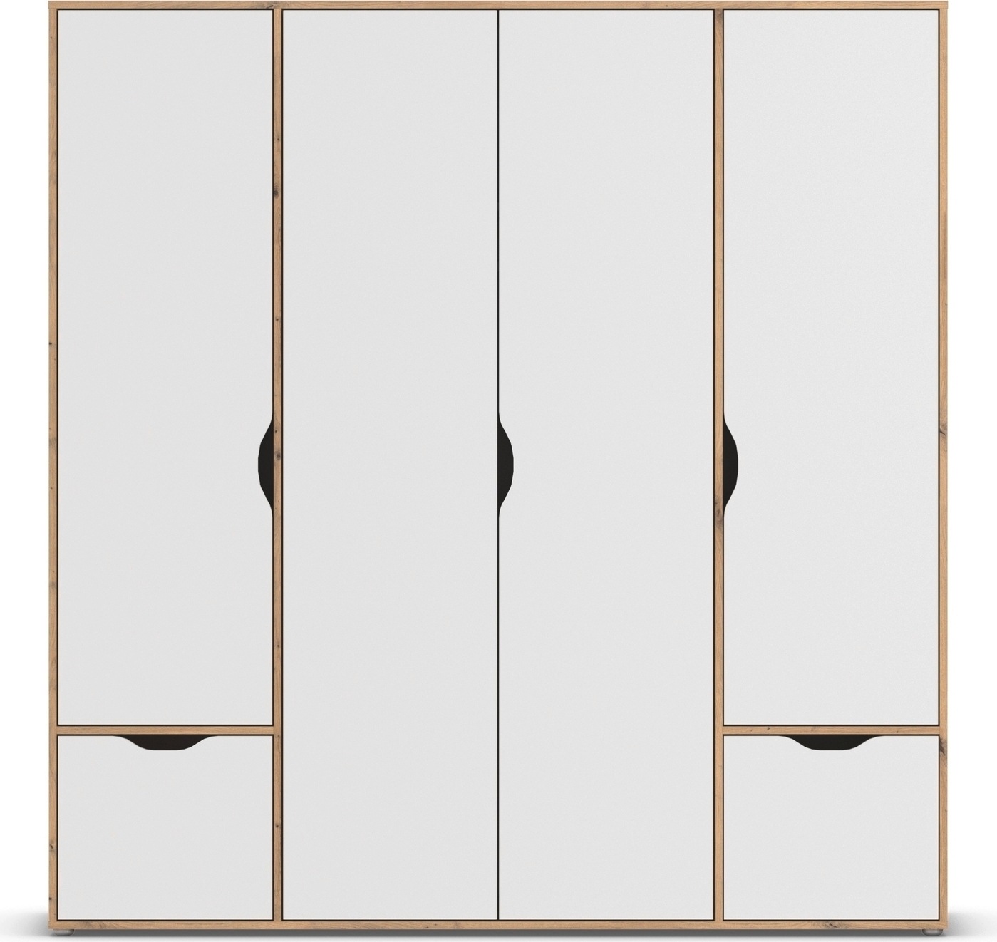 rauch Drehtürenschrank »Kleiderschrank Schrank Garderobe Wäscheschrank NARAI mit Schubladen«, (in 3 verschiedenen Ausstattungen BASIC/CLASSIC/PREMIUM), Griffausfräsungen für eine grifflose Optik TOPSELLER MADE IN GERMANY