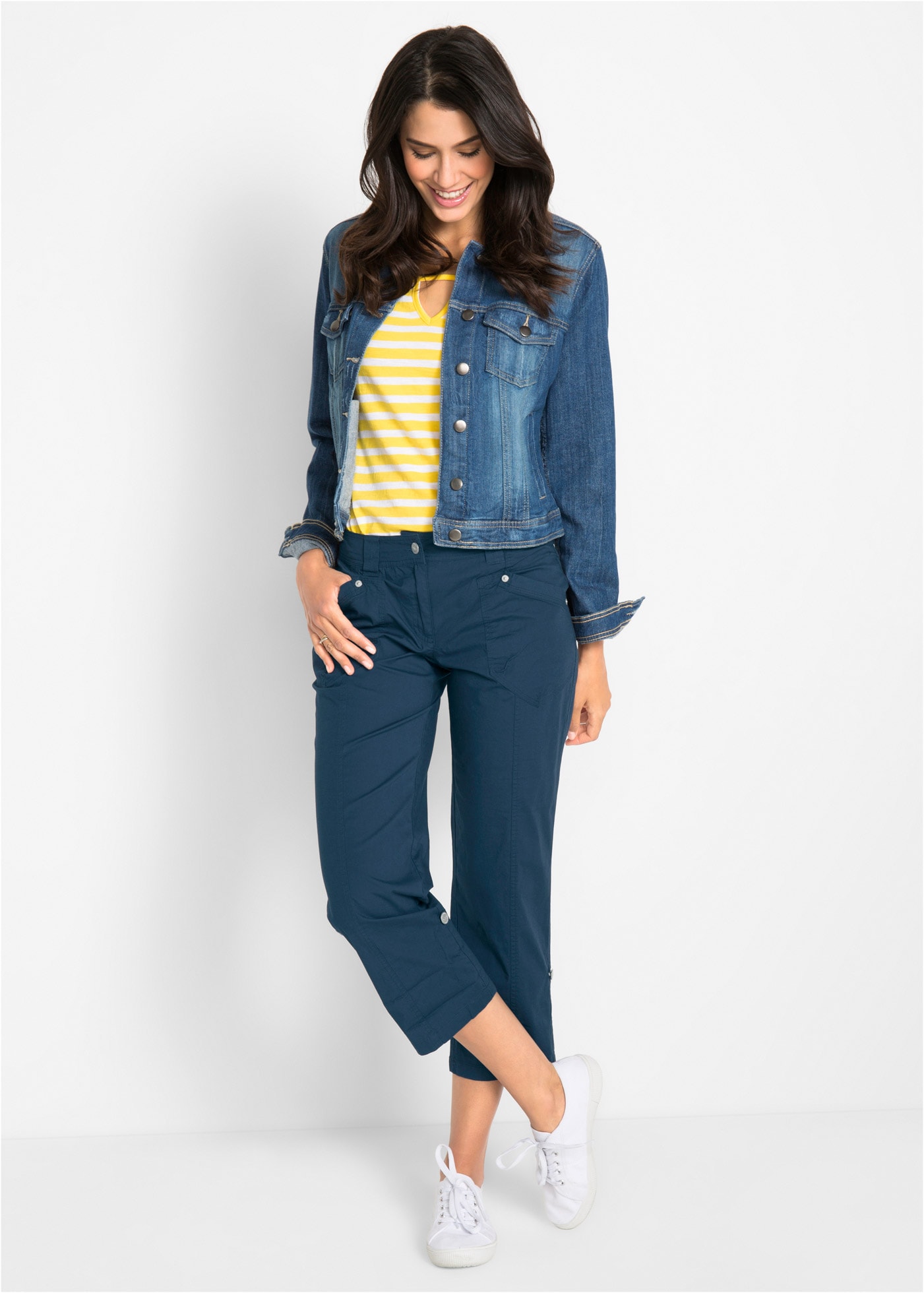 bonprix Cargohose  in gerader Passform und längenregulierbar