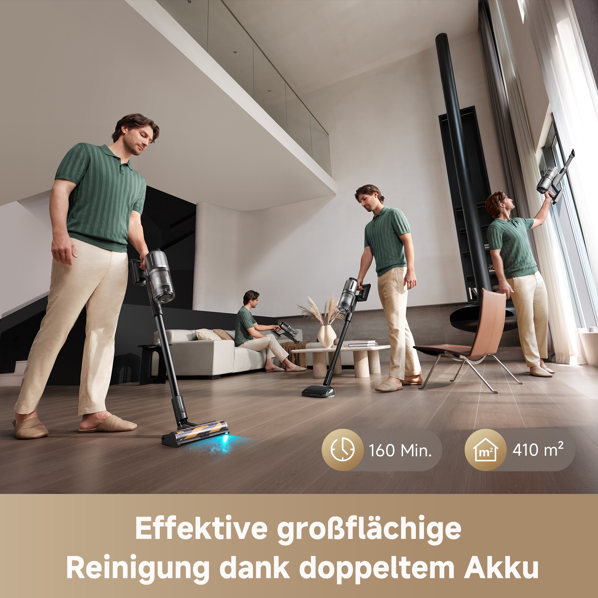 Dreame Akku-Handstaubsauger »Dreame Z40 Station mit Absaugstation und 28.000 Pa Saugkraft«, Nasswischfunktion, vielseitige Aufsätze, automatische Entleerung