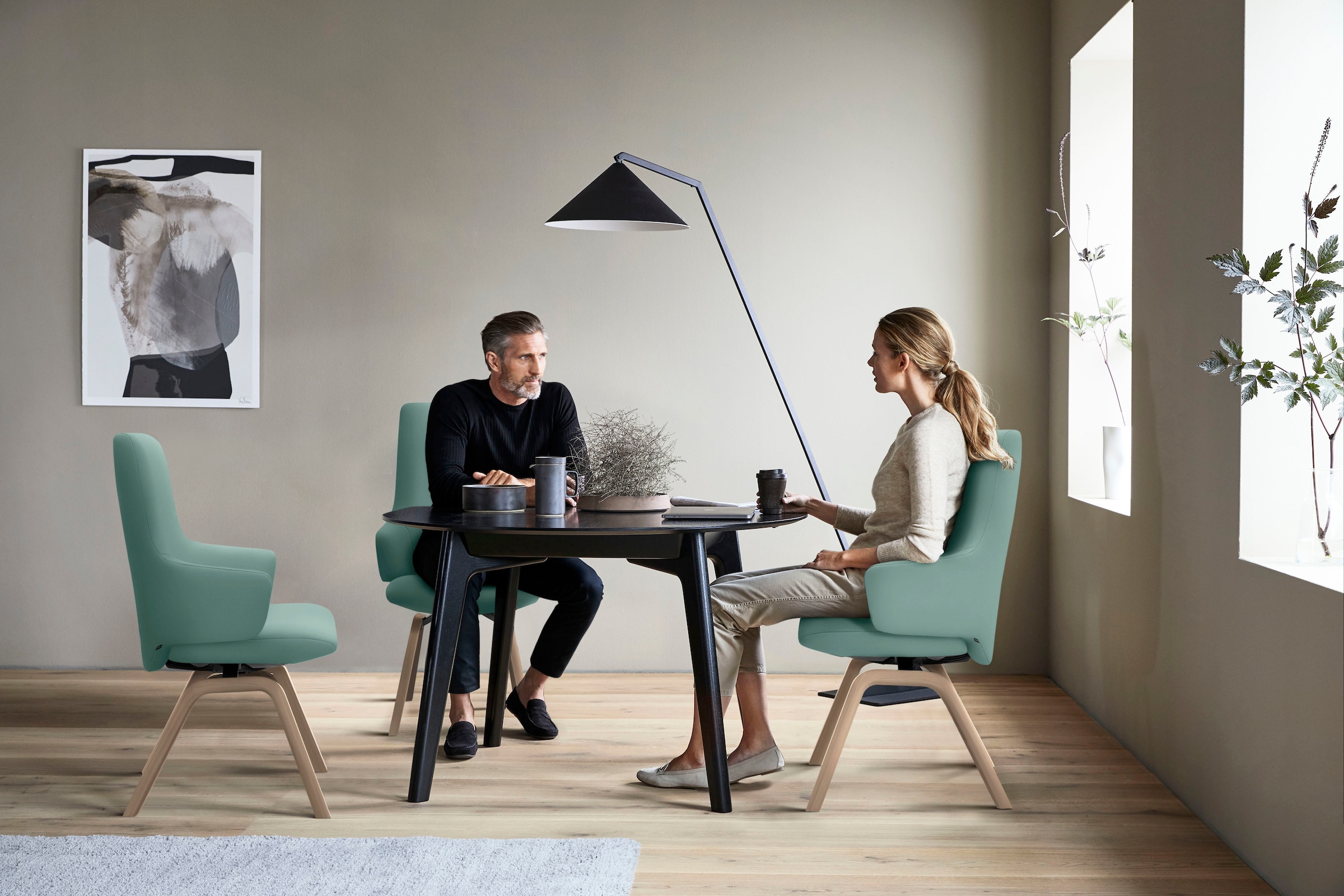 Stressless® Polsterstuhl »Laurel«, Leder PALOMA, High Back mit Armlehne, Größe L, mit schräggestellten Beinen
