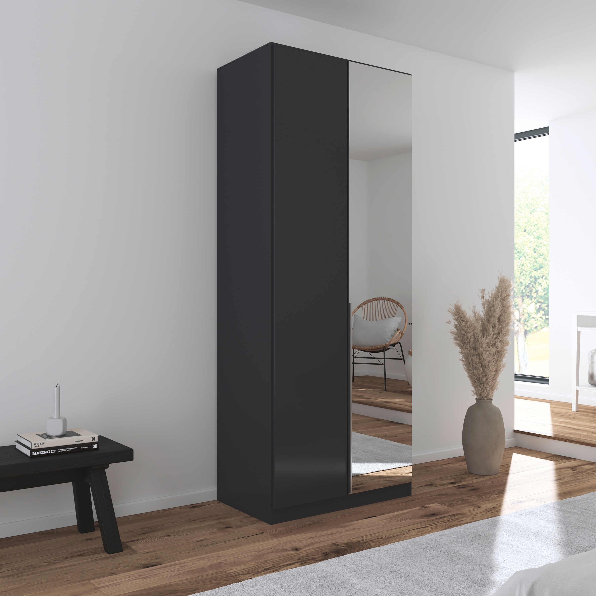 OTTO home Drehtürenschrank "Kleiderschrank Schrank Garderobe AGORDO mit Dek günstig online kaufen