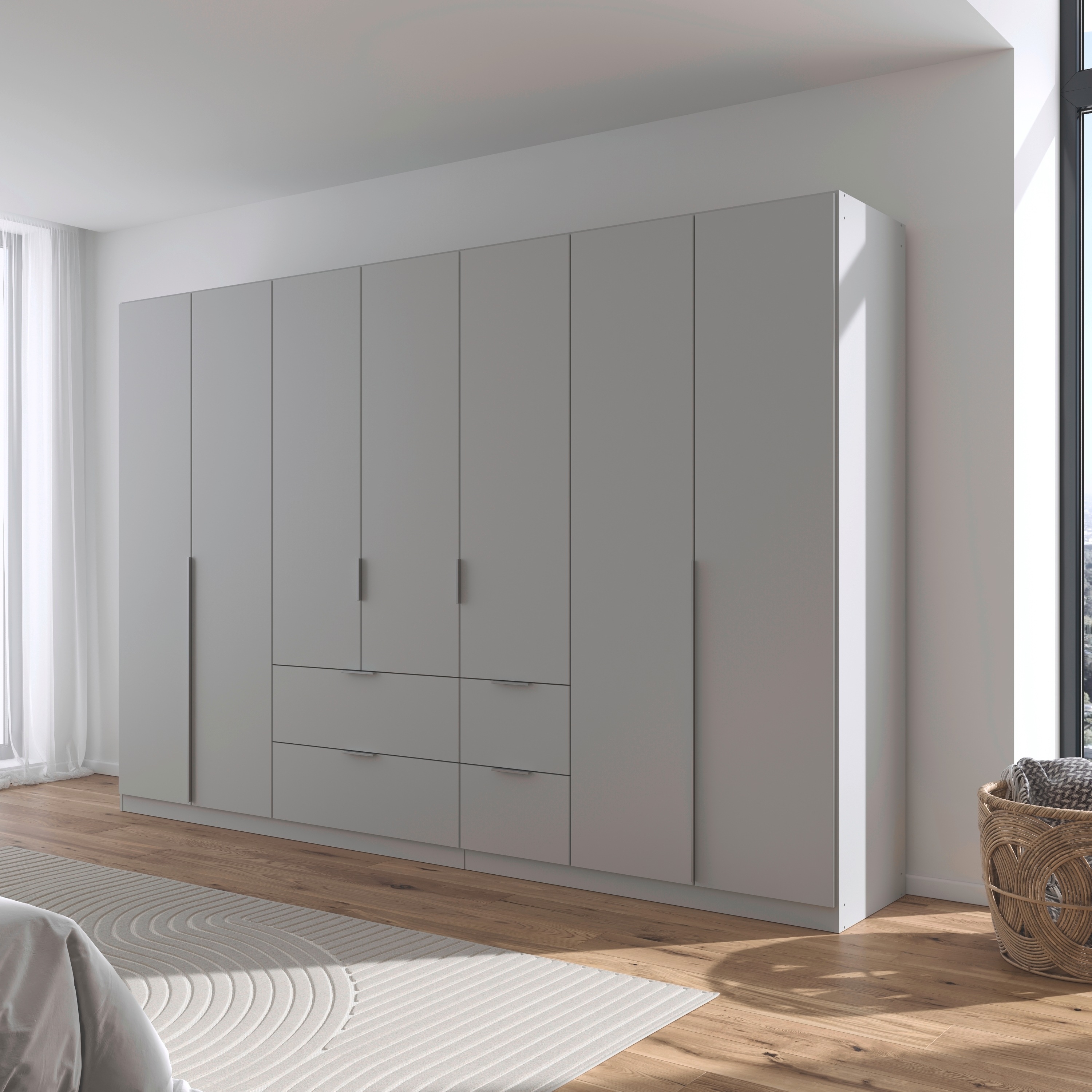 Thumbnail - rauch Drehtürenschrank "Kleiderschrank Schrank Garderobe AGORDO mit Dekor- oder Hochglanzfront", mit Außenschubkästen, i...
