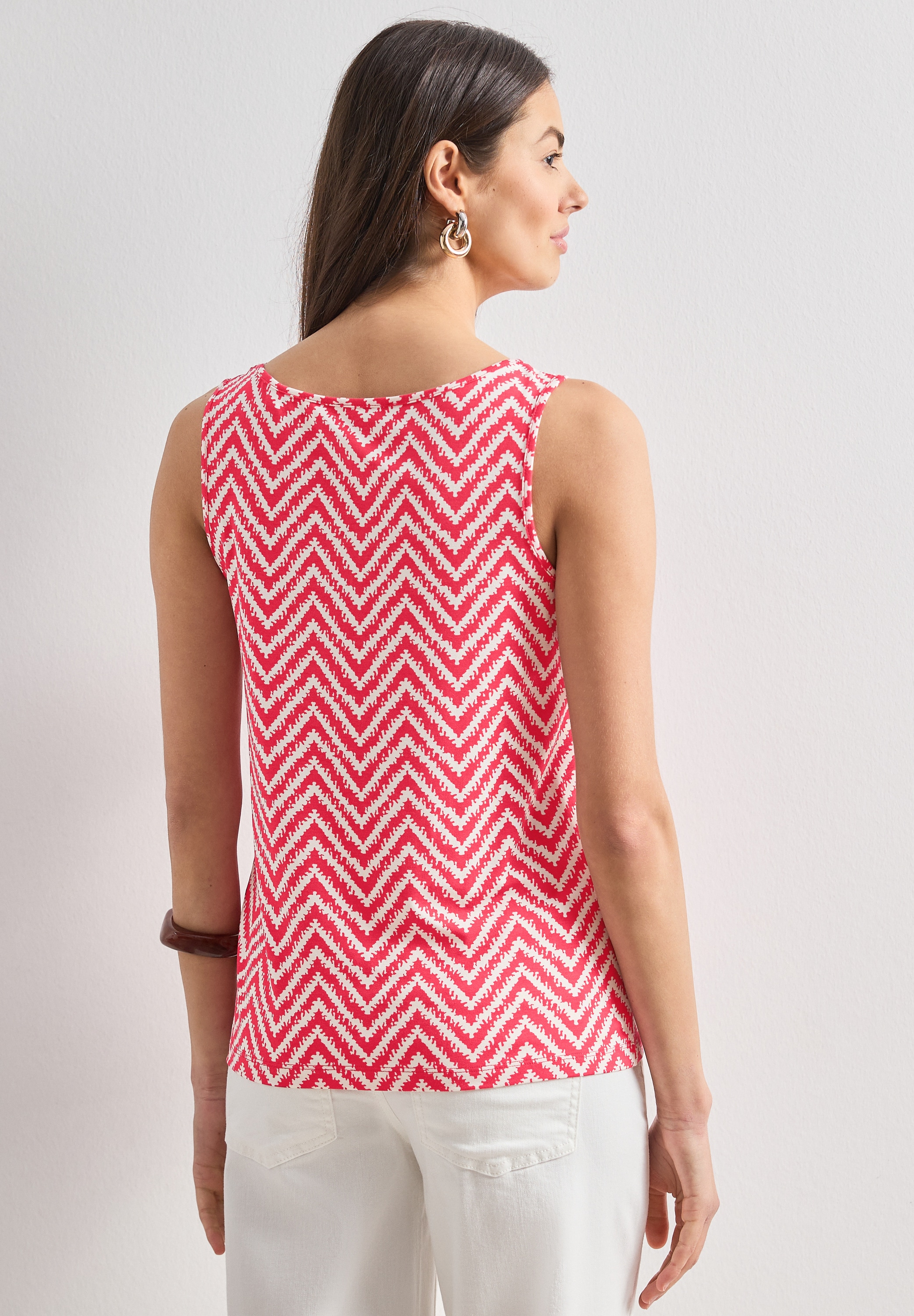 STREET ONE Shirttop Sommertop mit grafischem Muster