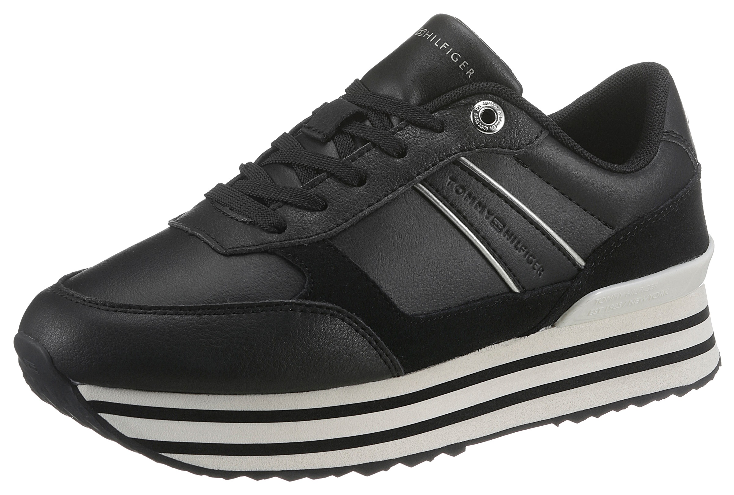 Tommy Hilfiger Plateausneaker »PLATFORM STRIPES TRAINER« mit Streifen im Plateau