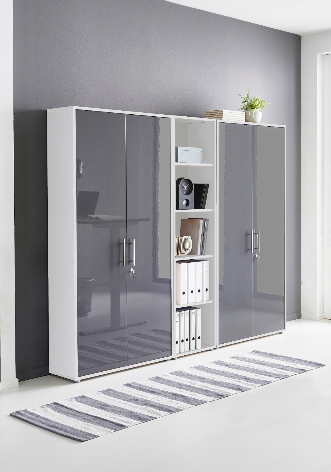 BMG Möbel Aktenschrank Büromöbel Office Edition 10 (Aktenschrank Regal Set) günstig online kaufen