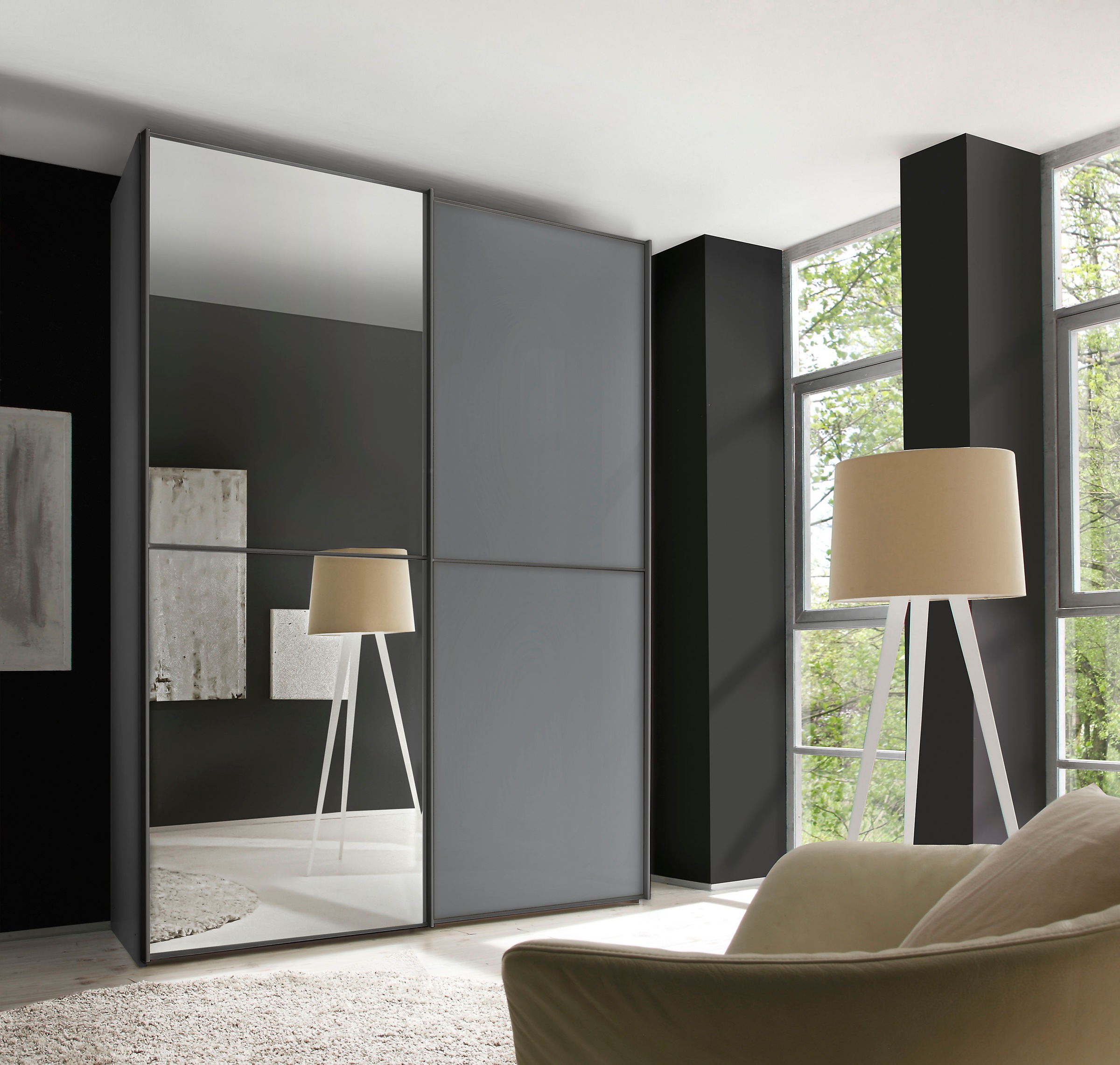 STAUD Schwebetürenschrank »Sinfonie Plus, edles Design in hochwertiger Qualität, Made in Germany«, Mit vier verschiedenen Ausstattungsvarianten