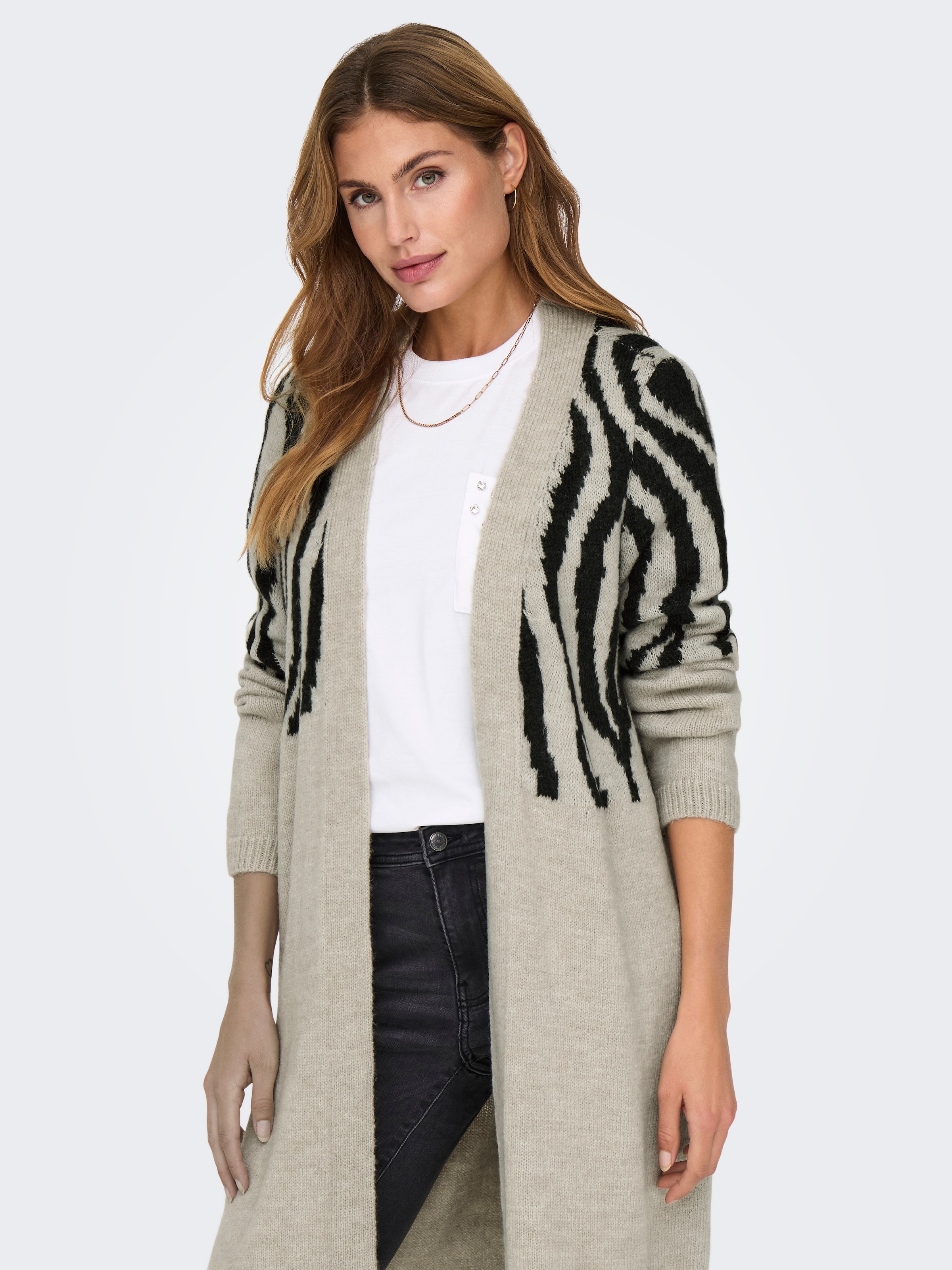 ONLY Longstrickjacke "ONLJADE ZEBRA LS CARDIGAN CC KNT" günstig online kaufen