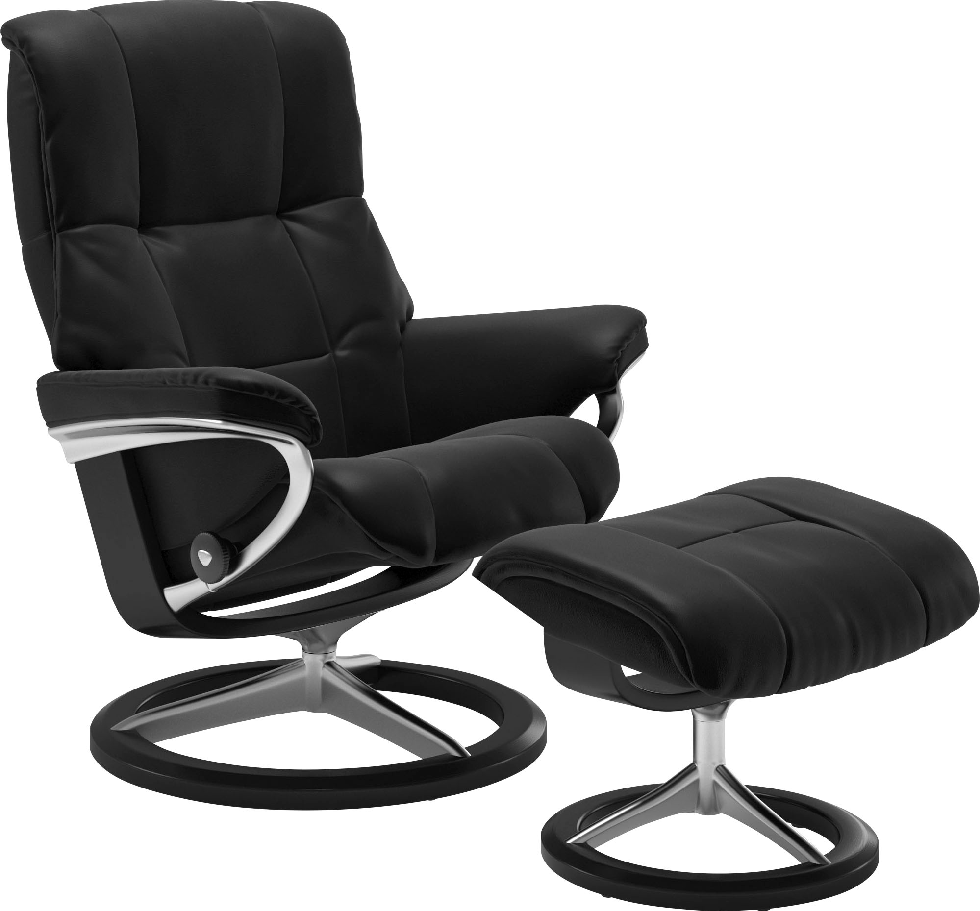 Stressless Relaxsessel "Mayfair" Relaxsessel mit Hocker, mit Hocker, mit Signature Base, Größe S, M & L, Gestell Schwarz