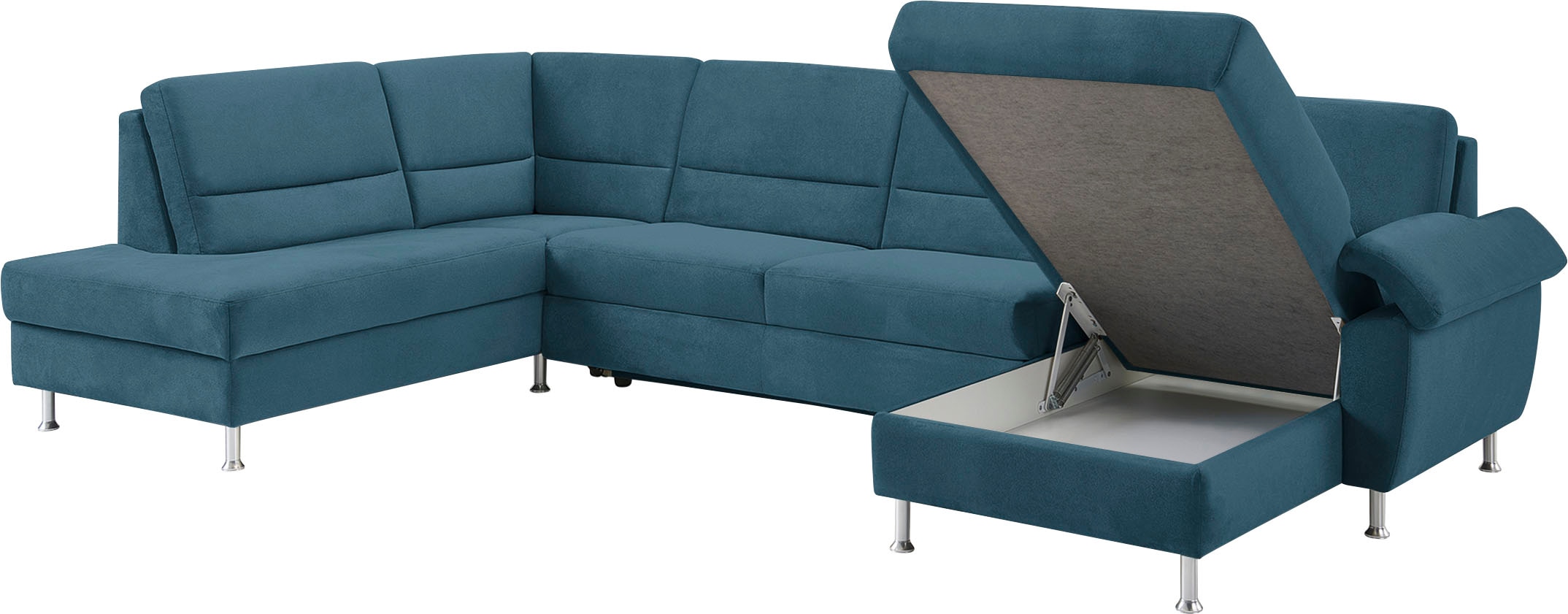 CALIZZA INTERIORS Wohnlandschaft »Onyx U-Form«, (3 St.), wahlweise mit Bettfunktion und Bettkasten