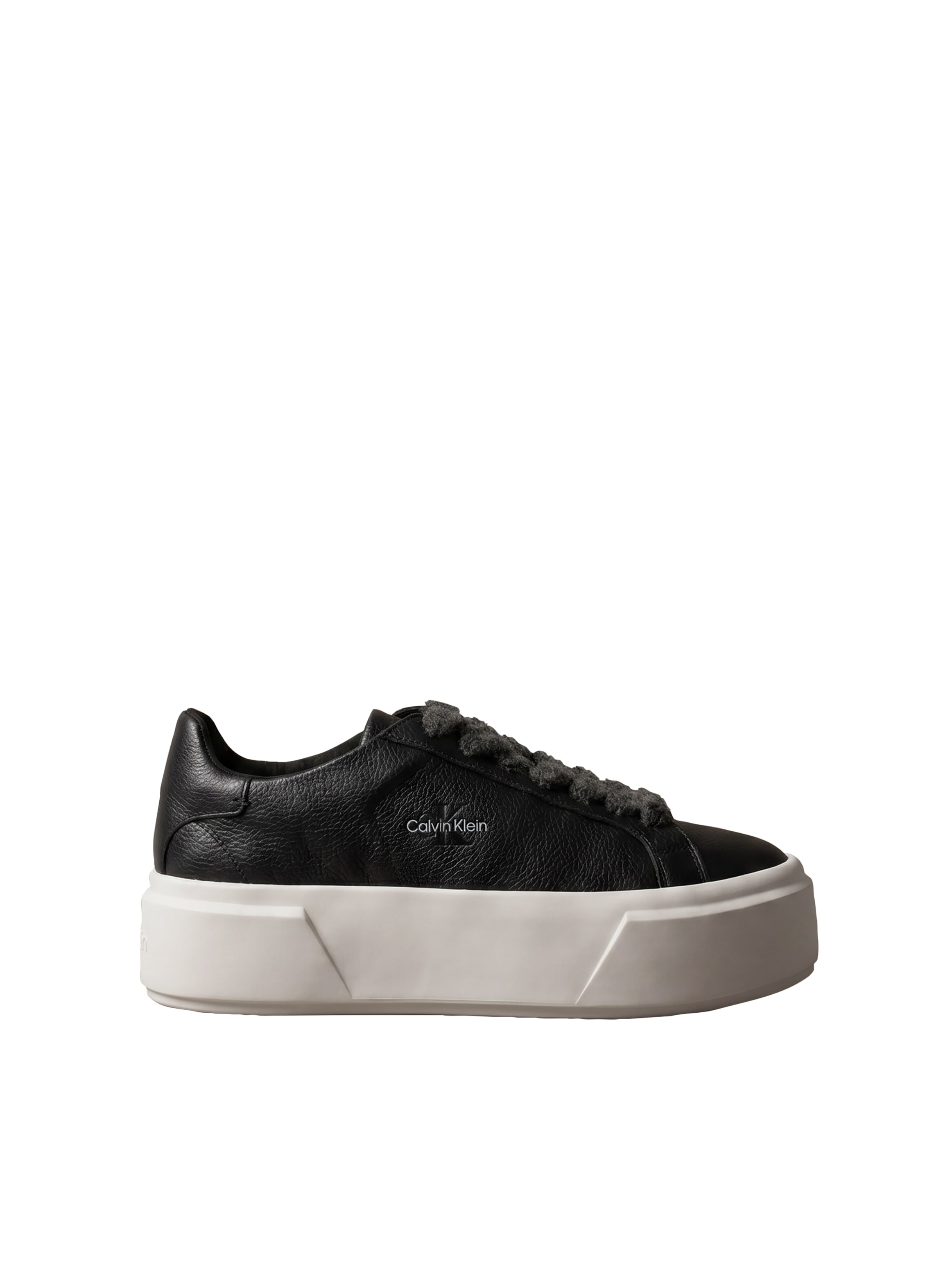 Calvin Klein »FLATFORM LACEUP LTH WL«  Halbschuh, Freizeitsneaker mit seitlichem CK-Logo