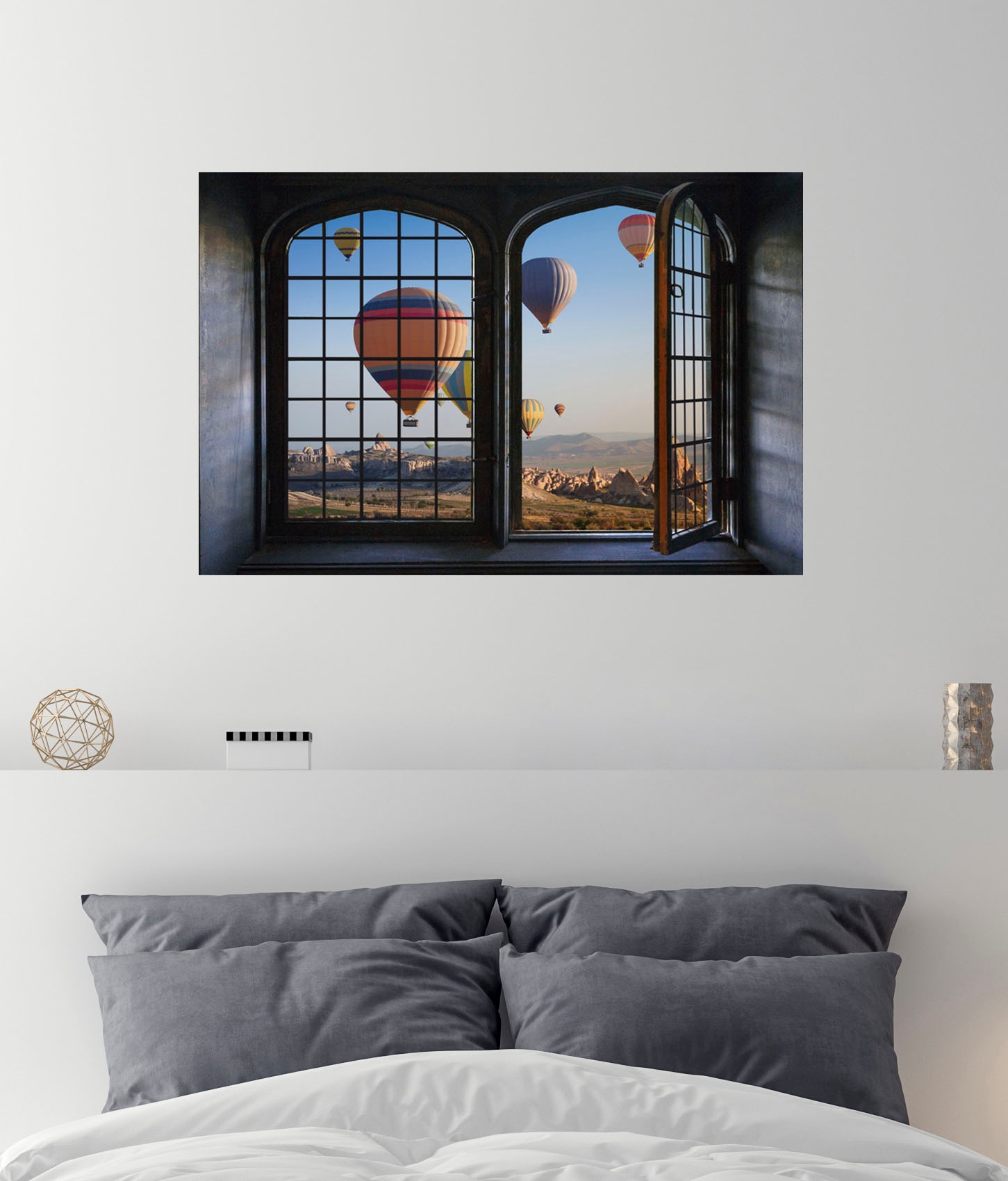 queence Wandsticker "Ballonfahrt", Wandsticker, Wandbild, selbstklebend, 3D günstig online kaufen