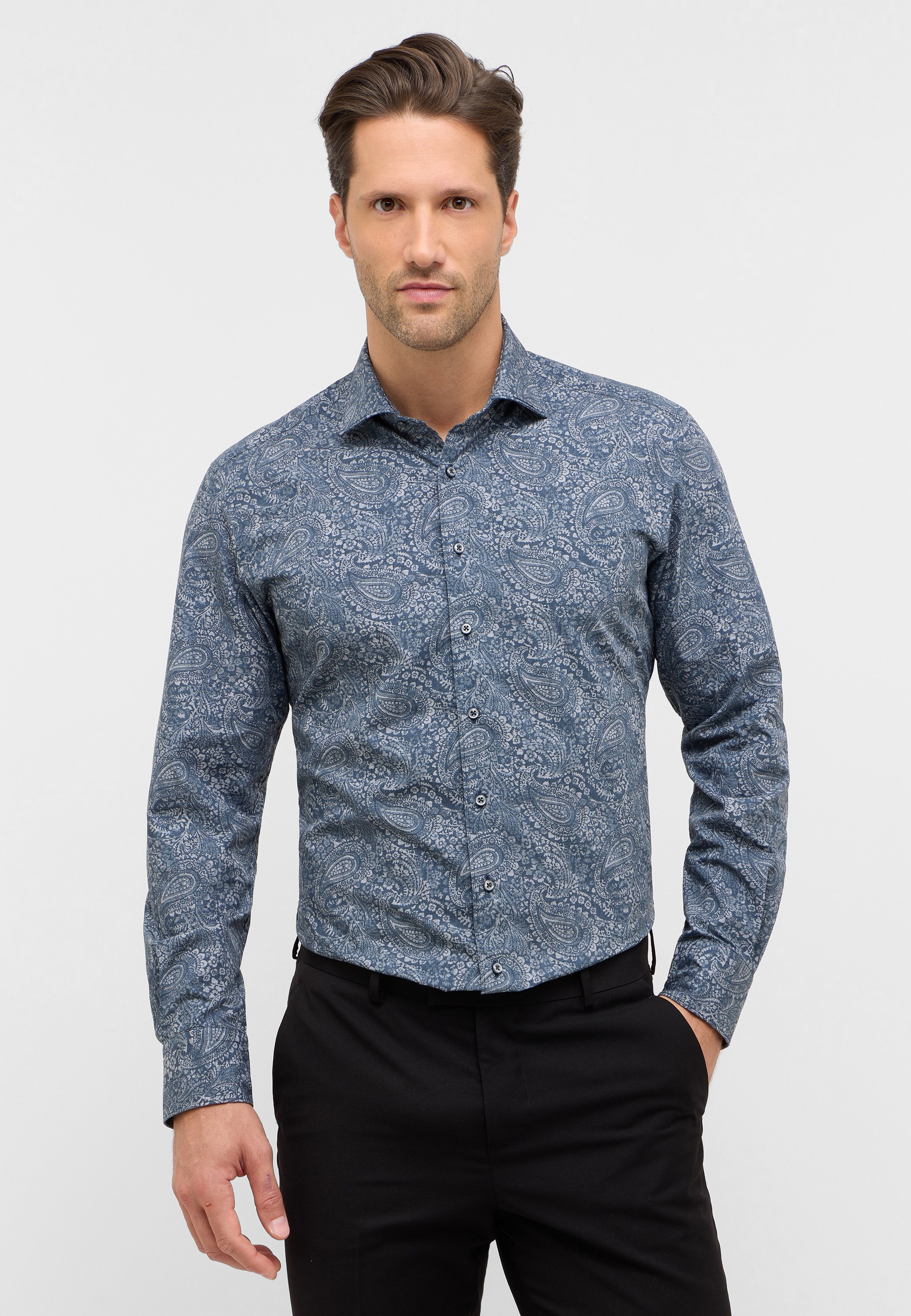 Eterna Langarmhemd "MODERN FIT" EASY IRON (bügelleicht)
