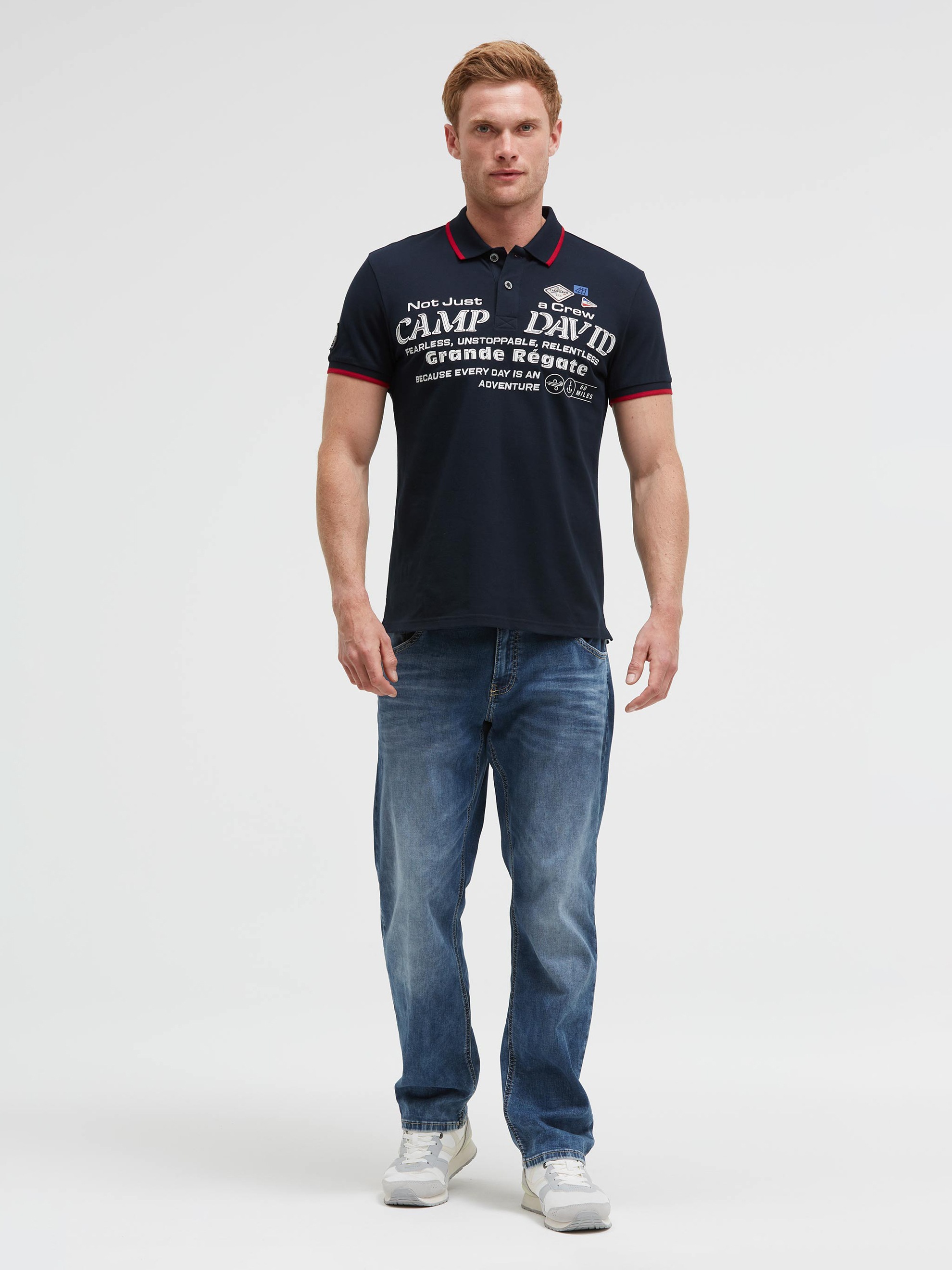 CAMP DAVID Poloshirt mit Baumwolle