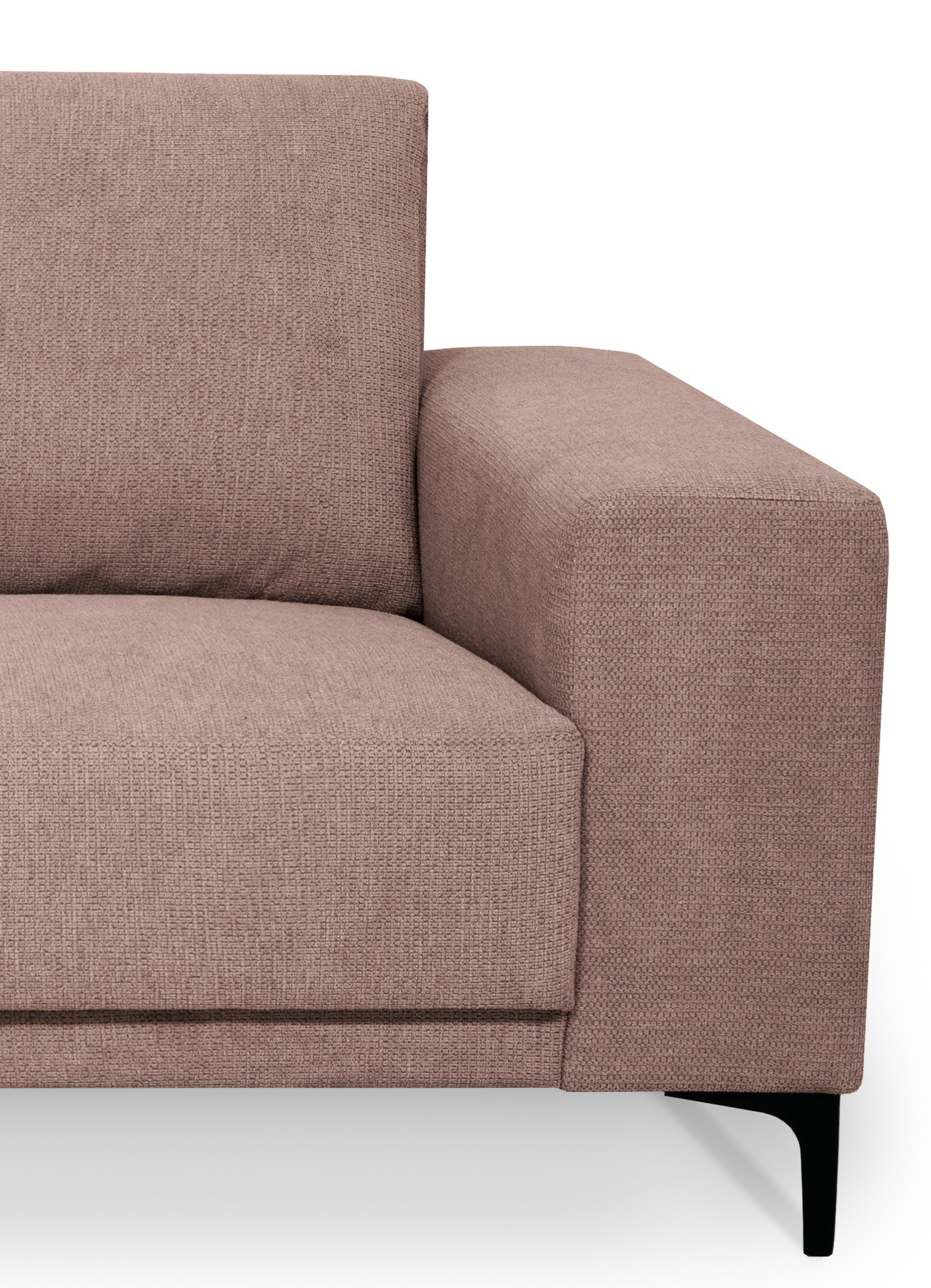 Places of Style Ecksofa »Xander, L-Form,«, Breite 280 cm, Soft-Touch Chenille, schwarze Metallfüßen