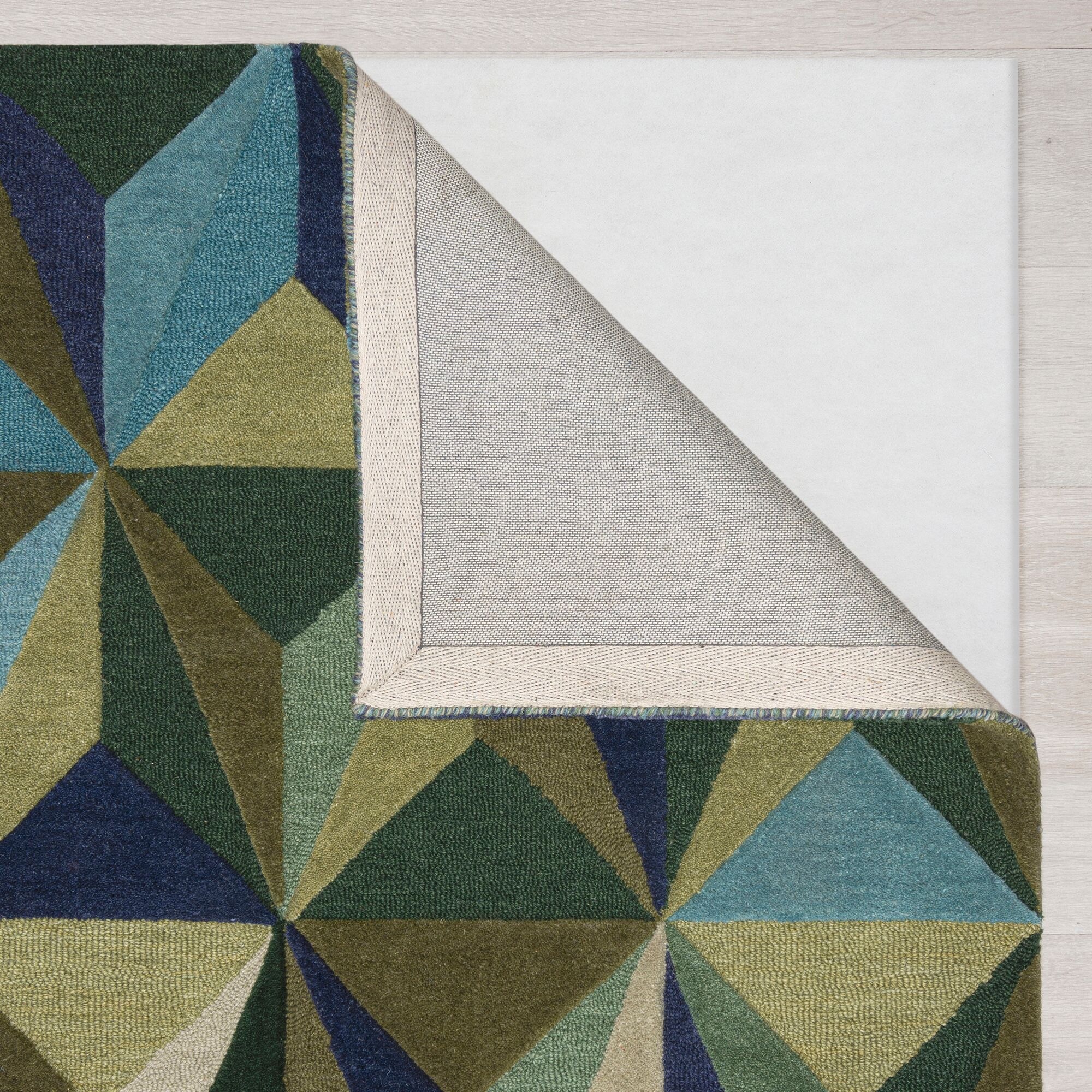 FLAIR RUGS Wollteppich »Reverie«, rechteckig, 10 mm Höhe, Geometrischer Teppich Reverie aus Wolle