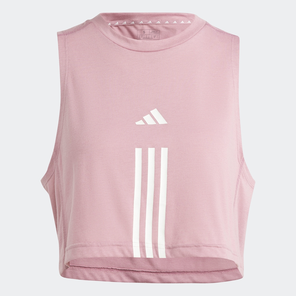 adidas Performance Tanktop »TRAIN ESSENTIALS TRAIN COTTON 3-STREIFEN CROP«