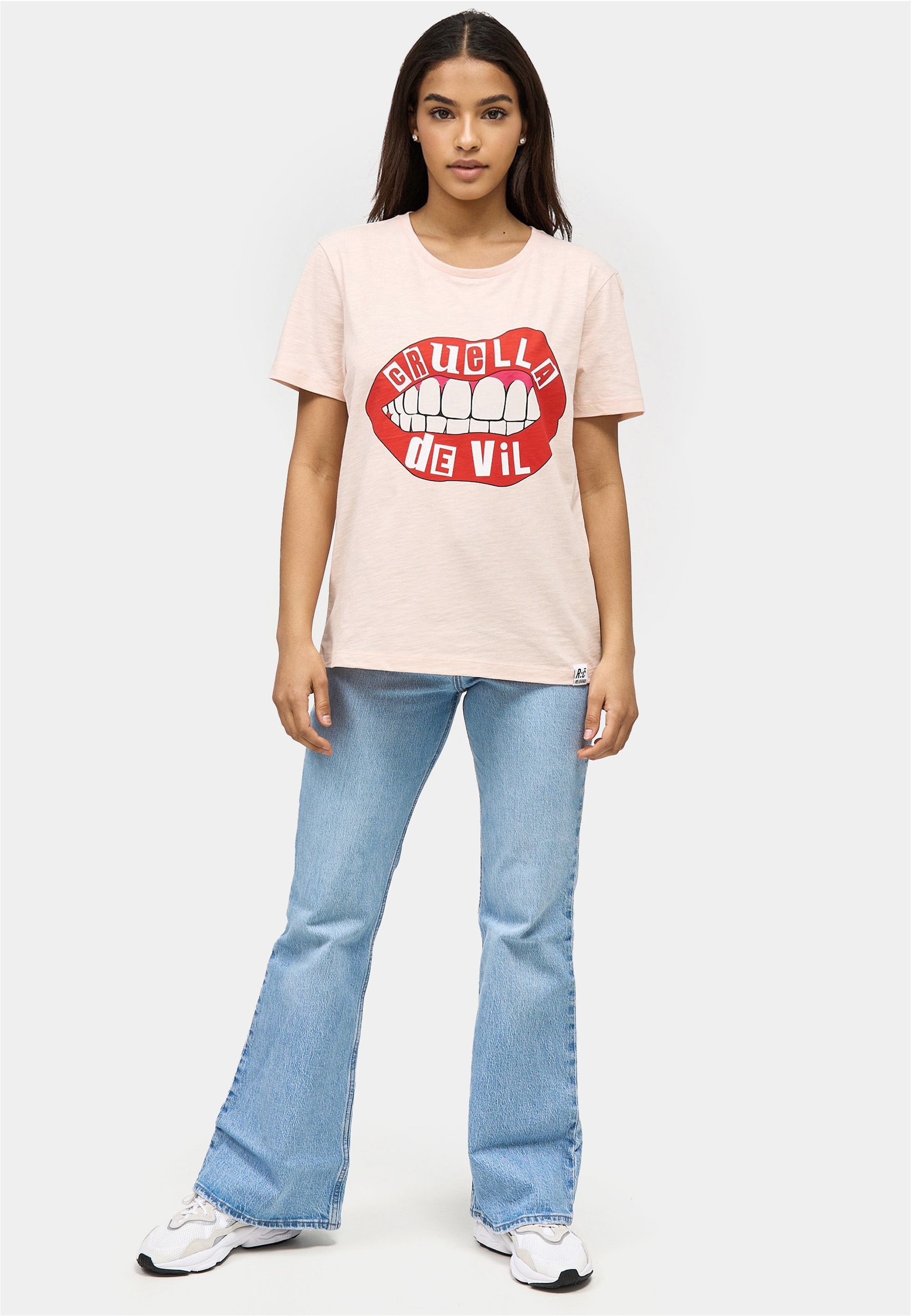 Recovered T-Shirt "Cruella Devil Lips", 1 Stk. im zeitlosen Design günstig online kaufen