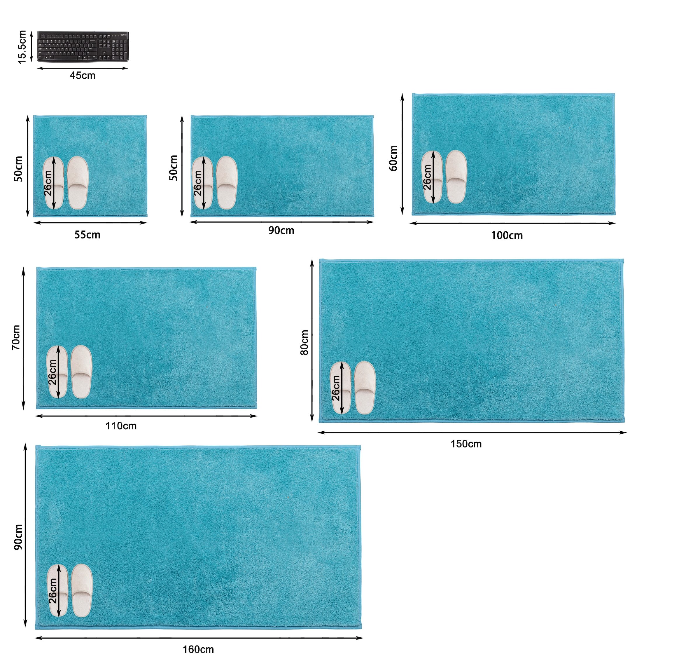 OTTO home Badematte »Cali, Badvorleger, Badezimmer Teppich, Duschvorleger« Höhe 10 mm rutschhemmend beschichtet fußbodenheizungsgeeignet | schnell trocknend weich, Uni Farben, auch als Teppich erhältlich