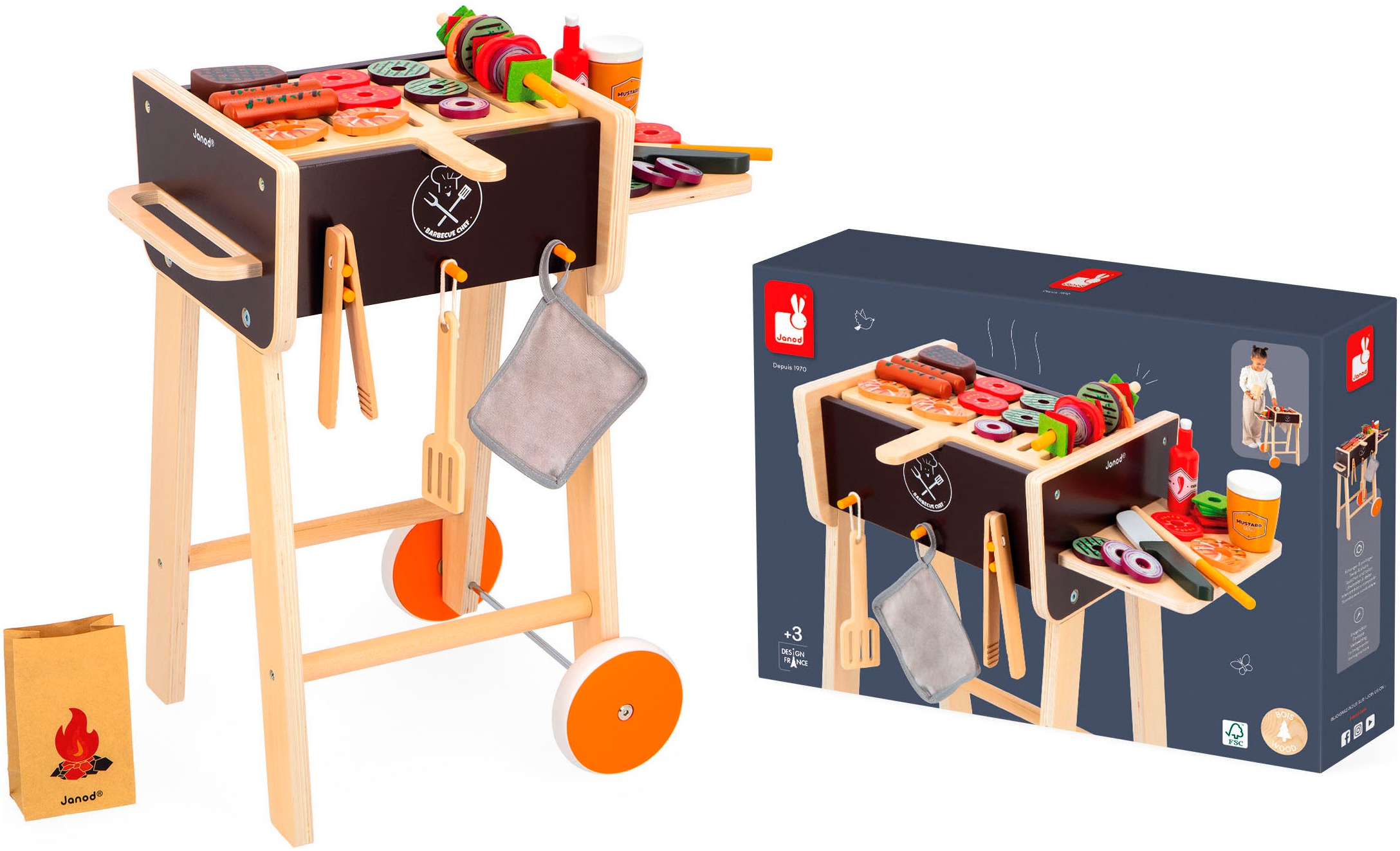 Janod Kinder-Grill, FSC®- schützt Wald - weltweit