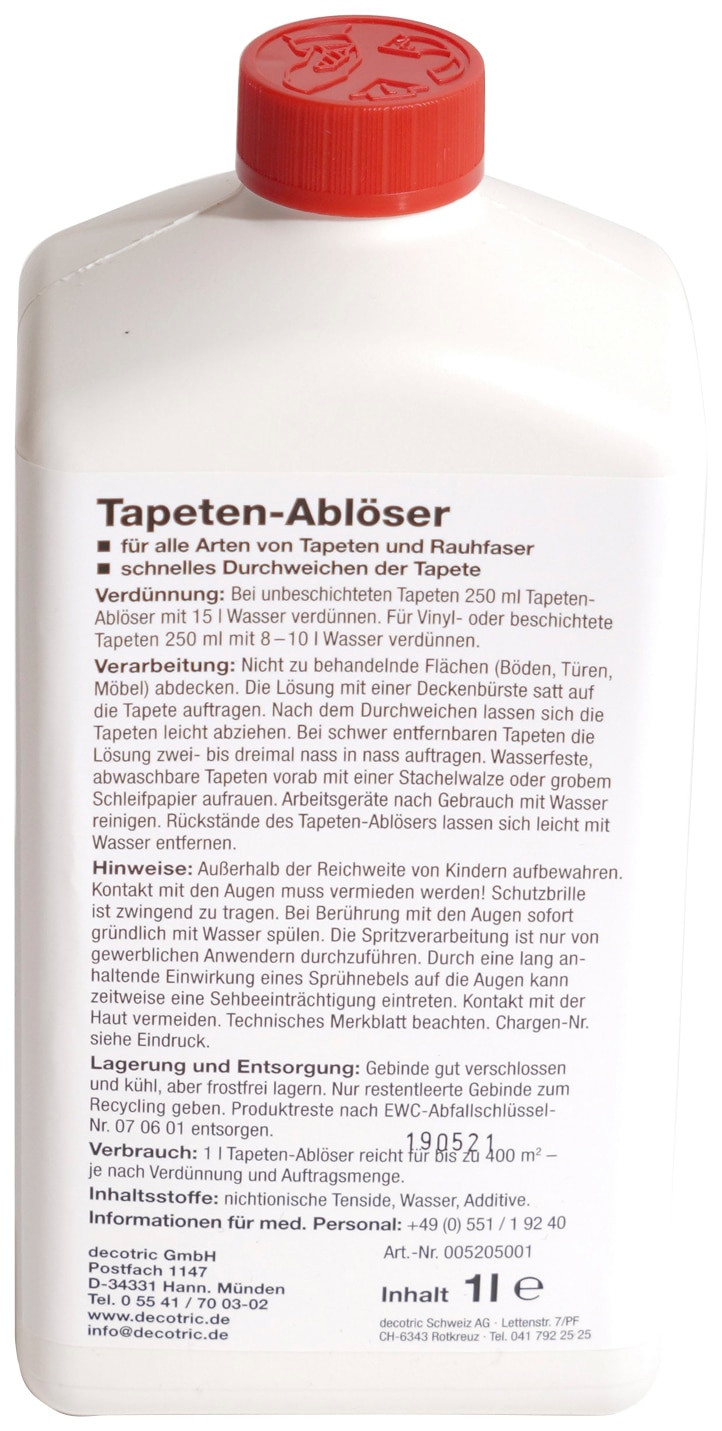 A.S. Création Wasserfarbe »Tapetenablöser« starke Lösekraft, geruchsneutral, 1 L