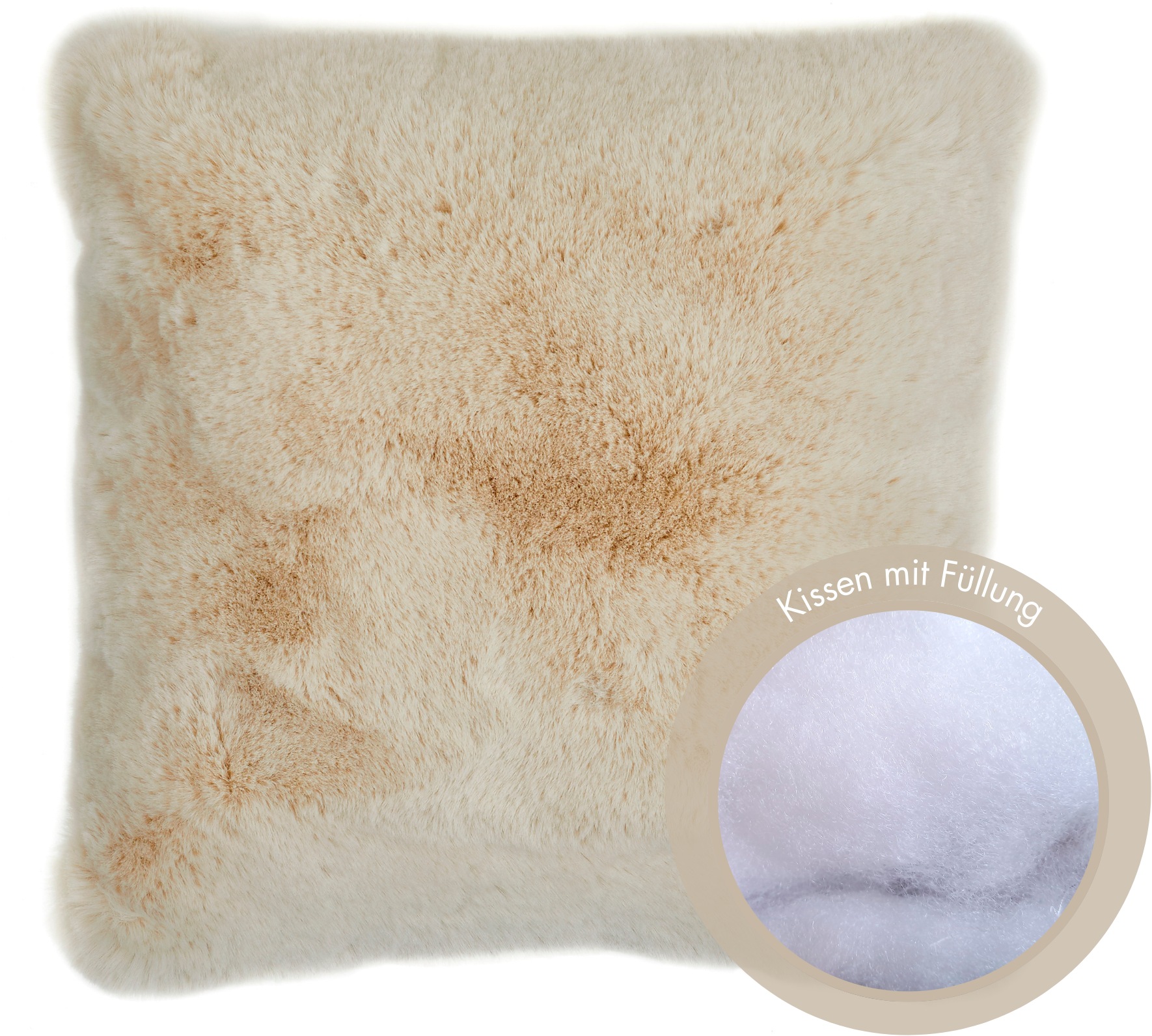 LUXOR living Fellkissen "Dekokissen Novara" Kunstfell, eckig, 40x40 cm, seh günstig online kaufen