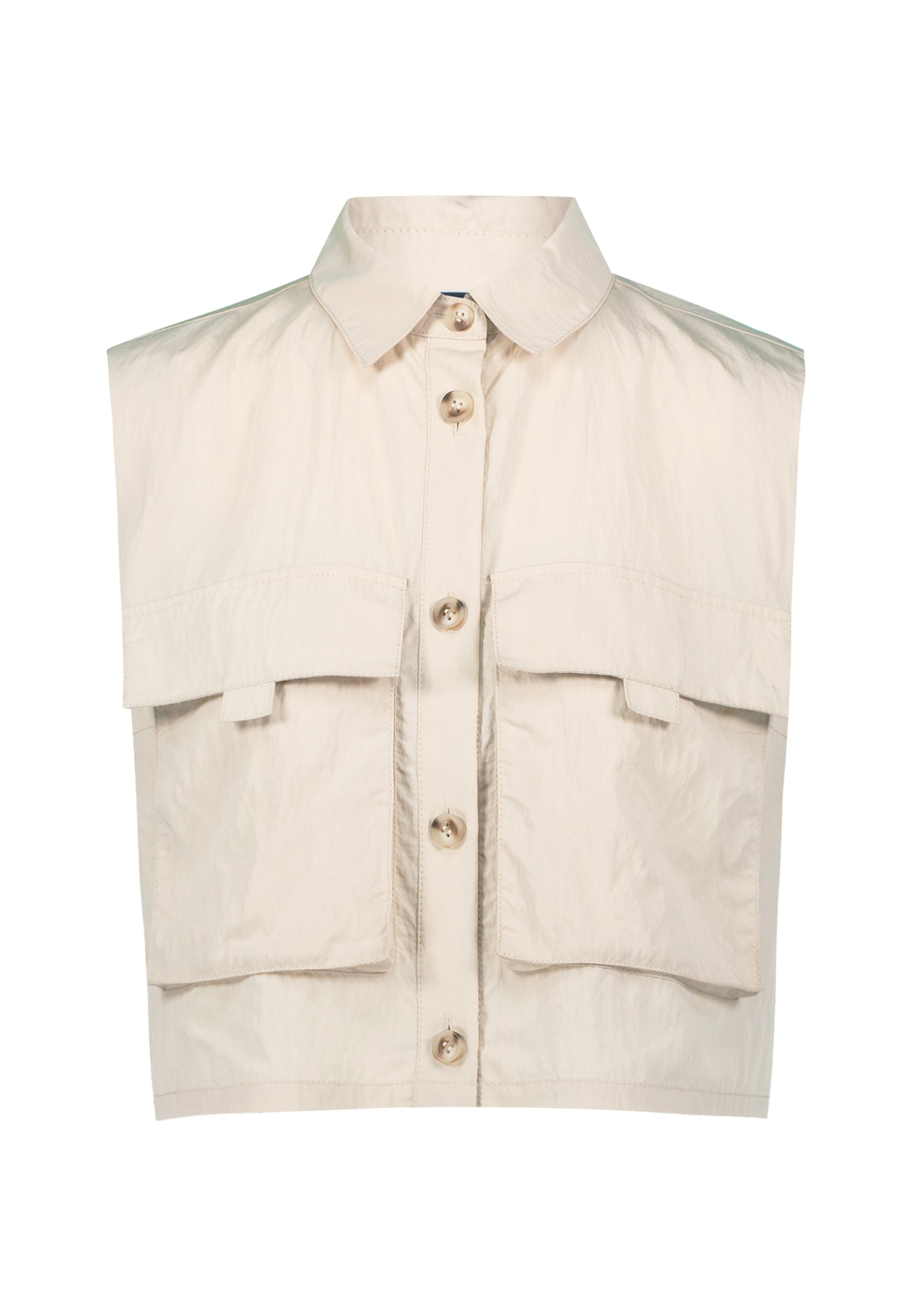 Zero Kurzarmbluse »Damen Weste mit Pattentaschen«