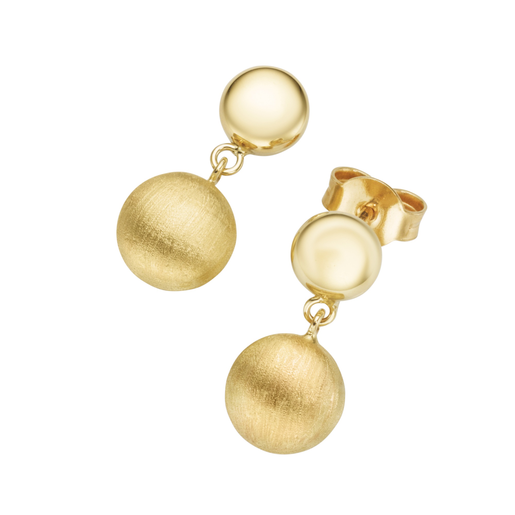 Ohrhänger Merano Gold gebürstet, runden glanz, | »mit bestellen 375« Paar Elementen, BAUR Luigi 2