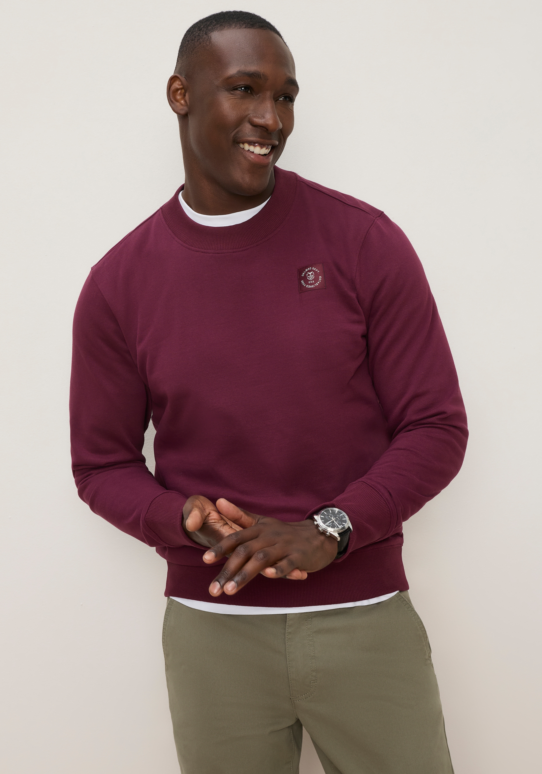 DELMAO Sweatshirt "- Der Delmao Klassiker", mit Rundhalsausschnitt, Langarm, aus Baumwolle und Polyester