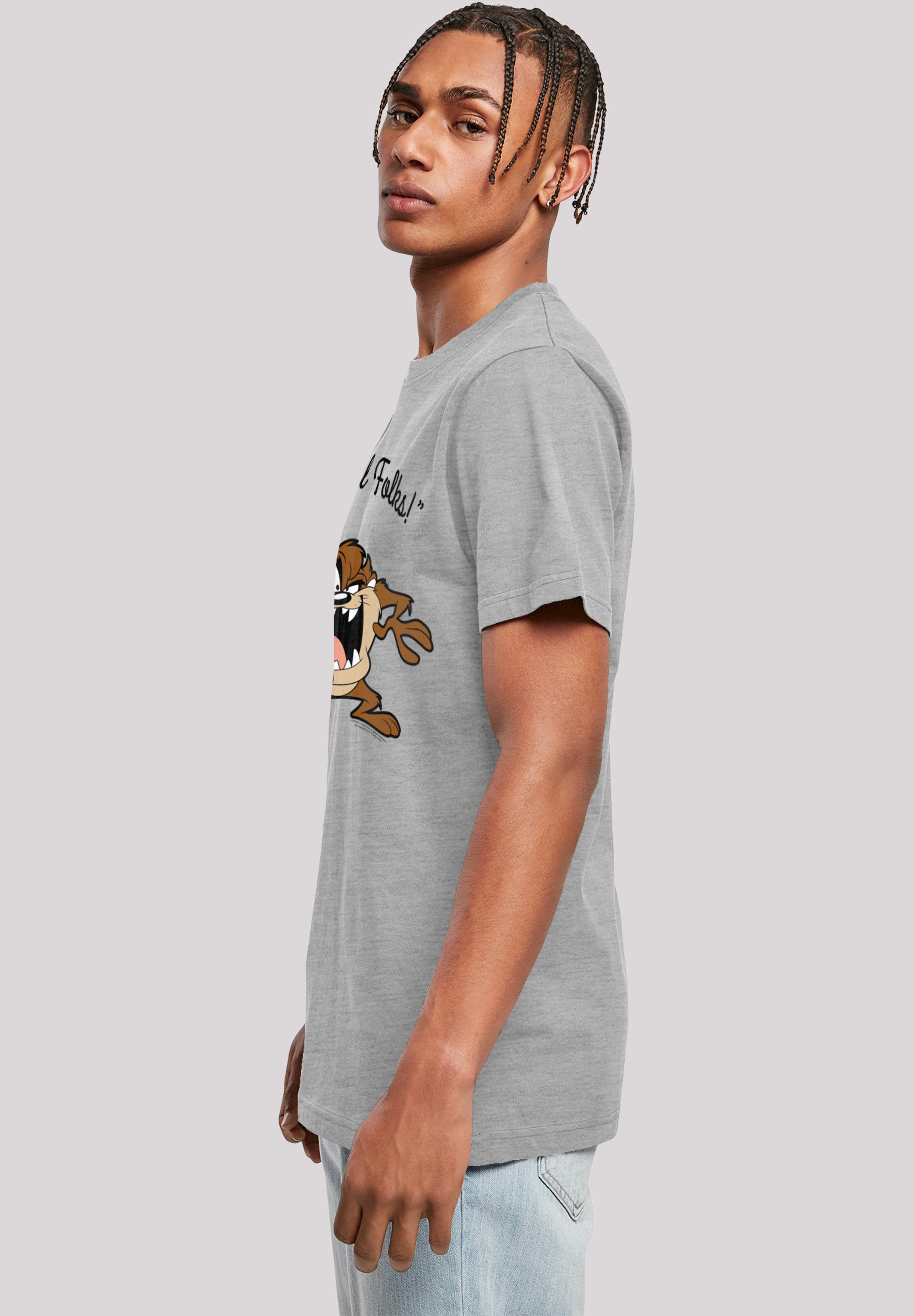 F4NT4STIC T-Shirt »Looney Tunes Taz That's All Folks«, Print