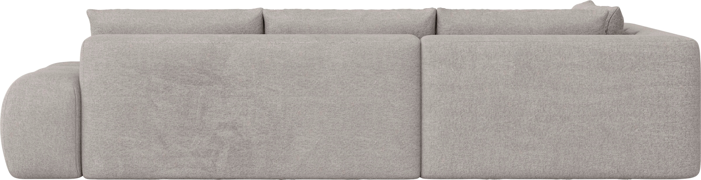 INOSIGN Ecksofa »AZITA Designsofa, elegant und bequem L-Form, Bubble-Optik«, lose Rückenkissen, traumhafte Steppung, Maße B/T/H: 352/210/72 cm