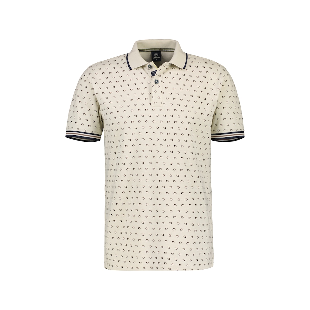 LERROS Poloshirt »LERROS Poloshirt, Piqué mit AOP«