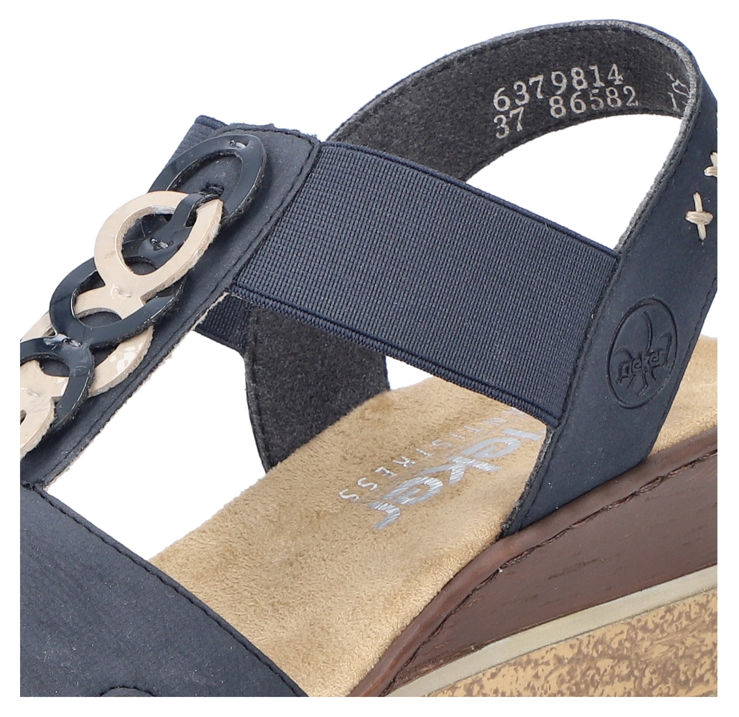Rieker Keilsandalette, Sommerschuh, Sandale, Plateausandale mit Gummizug fü günstig online kaufen