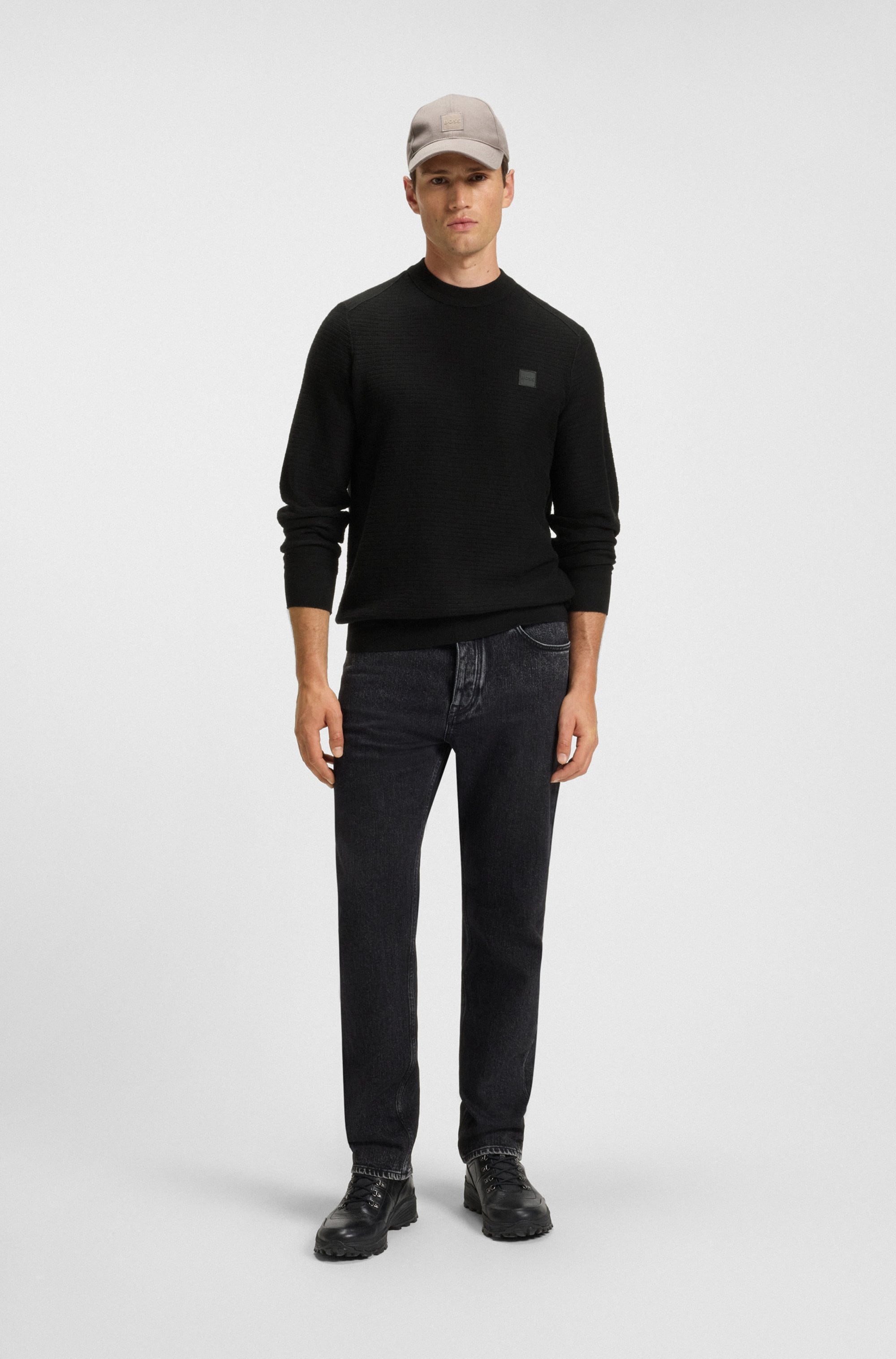 BOSS ORANGE Strickpullover »Anion«, mit BOSS-Badge