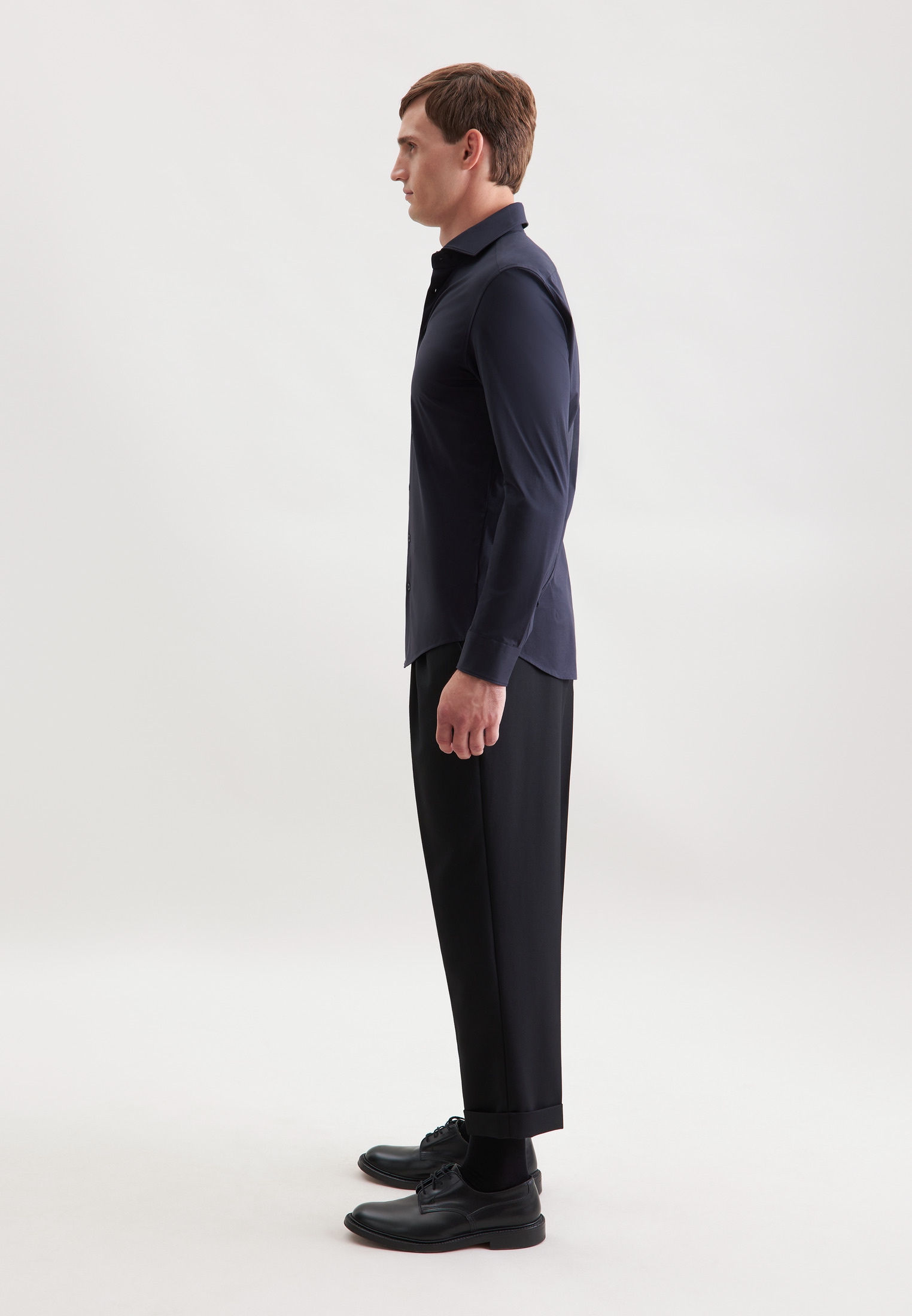 seidensticker Businesshemd »Schwarze Rose« Shaped 1/1 Kentkragen Uni