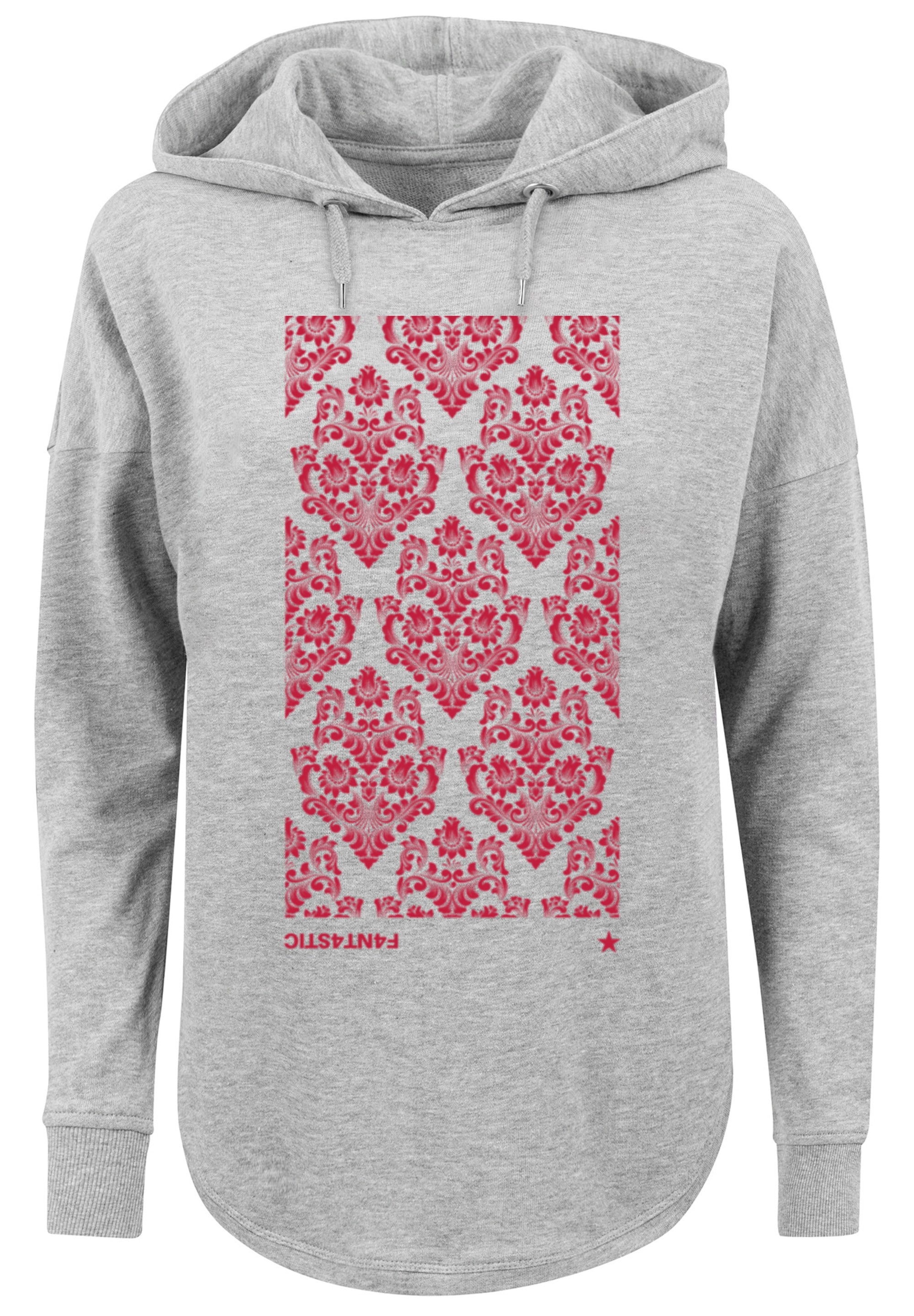 F4NT4STIC Kapuzenpullover »Blumen Muster Rot«, Print