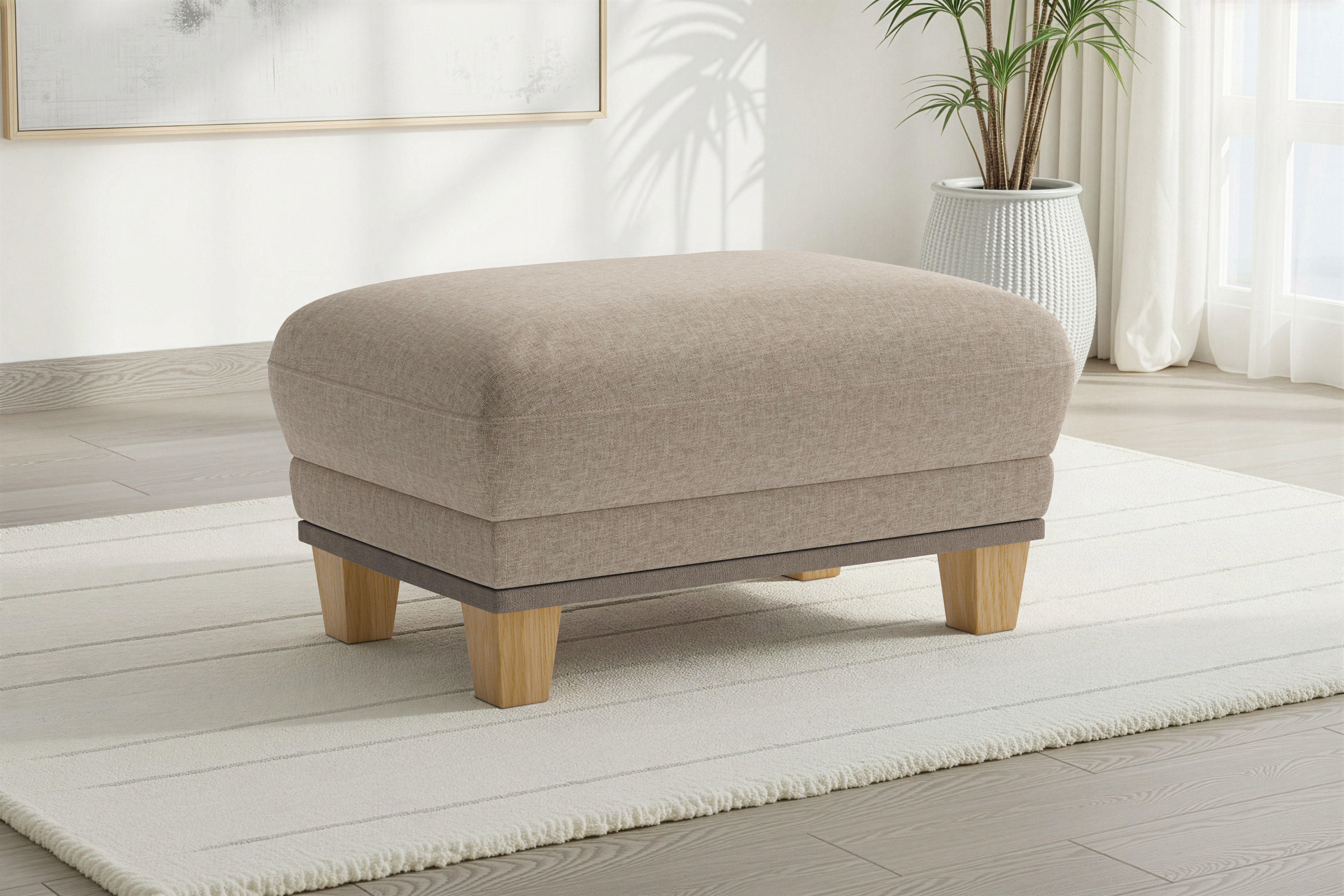 sit&more Polsterhocker "Concept" mit Buchefuß in drei Farben zur Auswahl