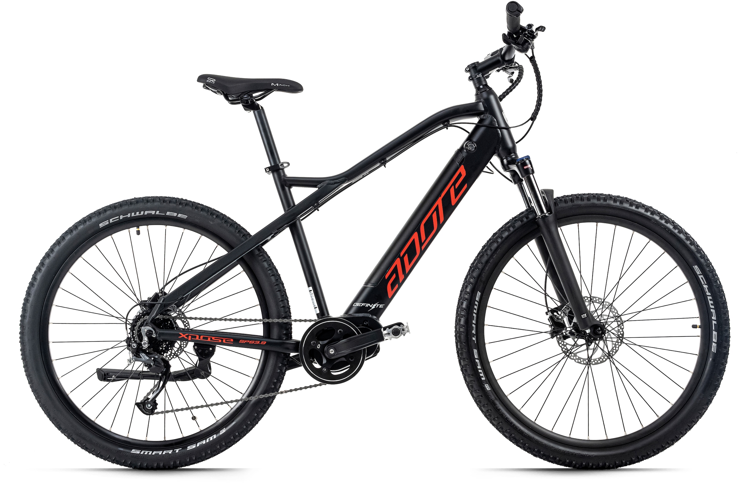 Adore E-Bike "XPOSE", 9 Gang, Shimano, Altus, Mittelmotor 250 W, Pedelec, Elektrofahrrad für Damen u. Herren, MTB