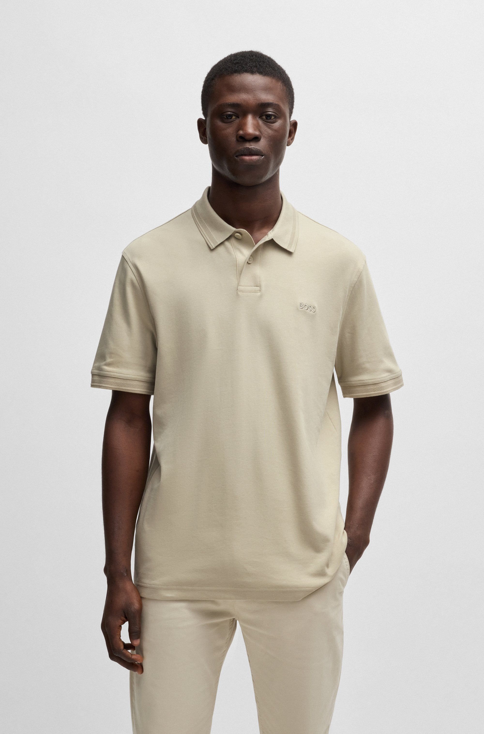 BOSS ORANGE Poloshirt "Pe Interlock", aus Baumwoll-Piqué mit Logo-Print Reg günstig online kaufen