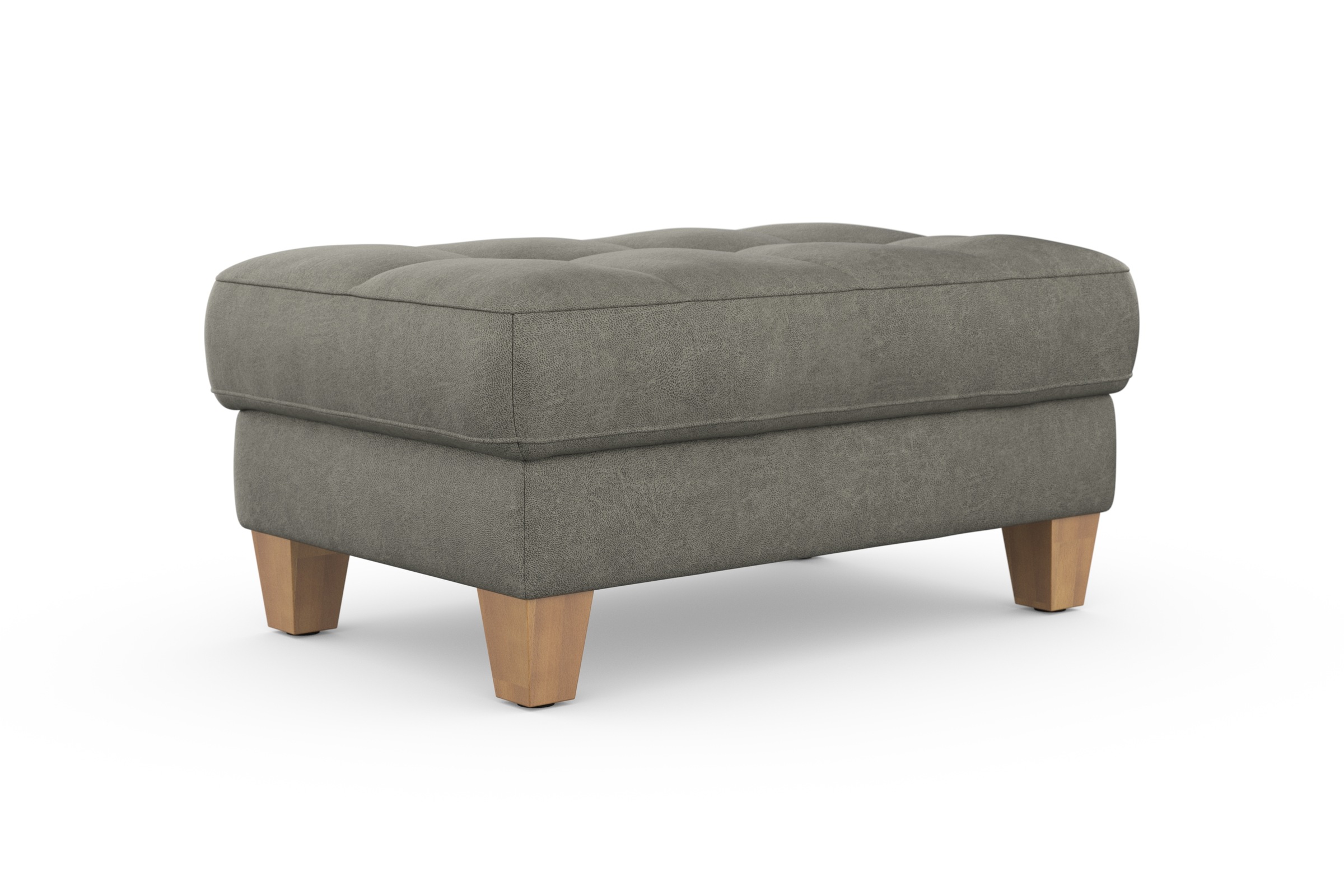 Stauraumhocker SIT & MORE "Westham", grau, B:101cm H:47cm T:66cm, 100% Polyester, Hocker, wahlewise mit/ohne Federkern 2