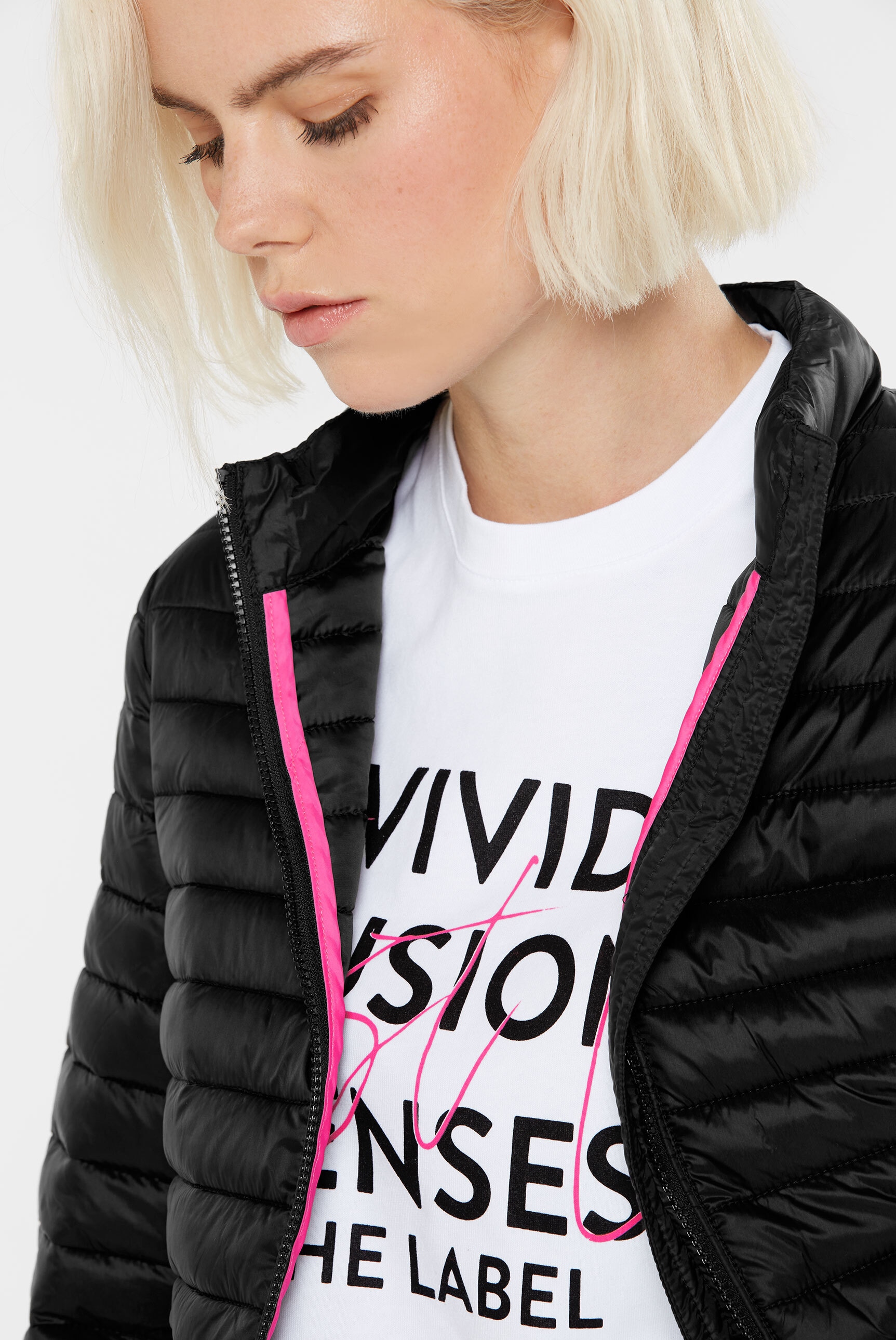 SENSES.THE LABEL Steppjacke ohne Kapuze mit verstellbarem Gummizug im Saum