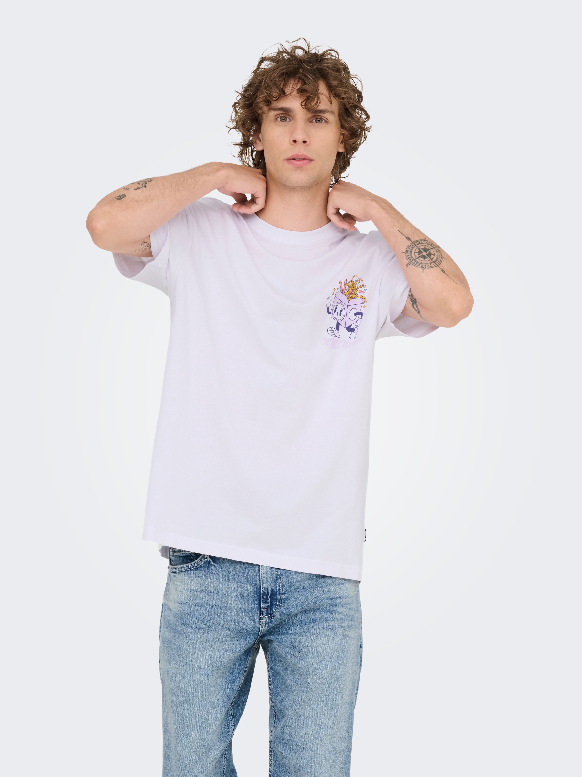 ONLY & SONS T-Shirt "ONSFRANK RLX SS TEE NOOS" Baumwolle, relaxed fit günstig online kaufen