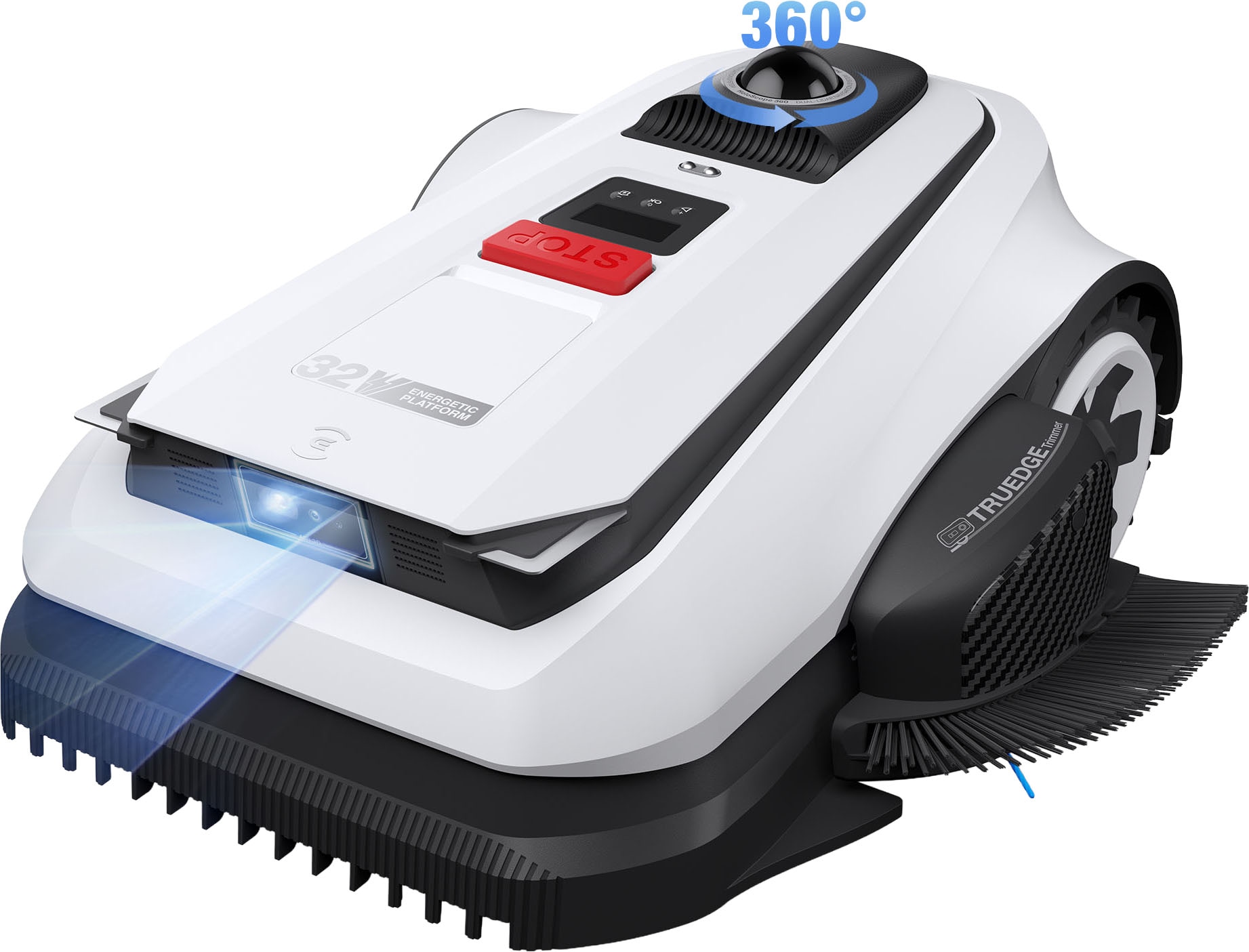 ECOVACS Rasenmähroboter "GOAT A1600 LiDAR PRO" Mäheffizienz von 400 m²/h, Trimmer (8500 rpm), Dual-LiDAR Navigation, leistungsstarker 32-V Energieplattform