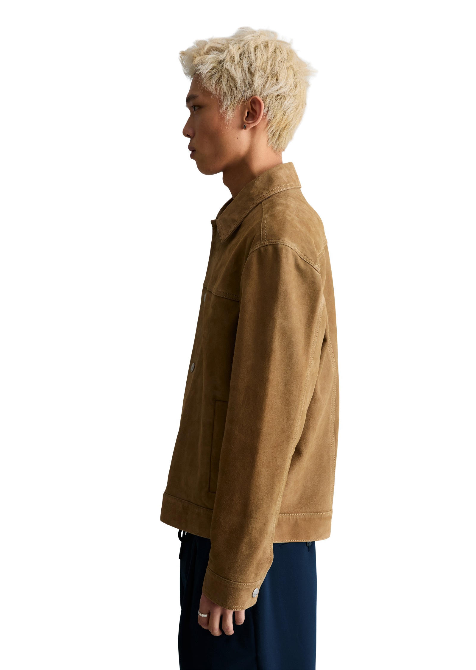 Marc OPolo DENIM Lederjacke "aus weichem Veloursleder" ohne Kapuze günstig online kaufen