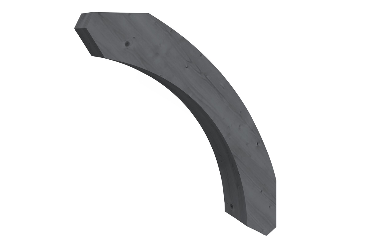 Stützelement SKANHOLZ, B:5cm H:8cm, grau, Stützelemente, Rundes Kopfband