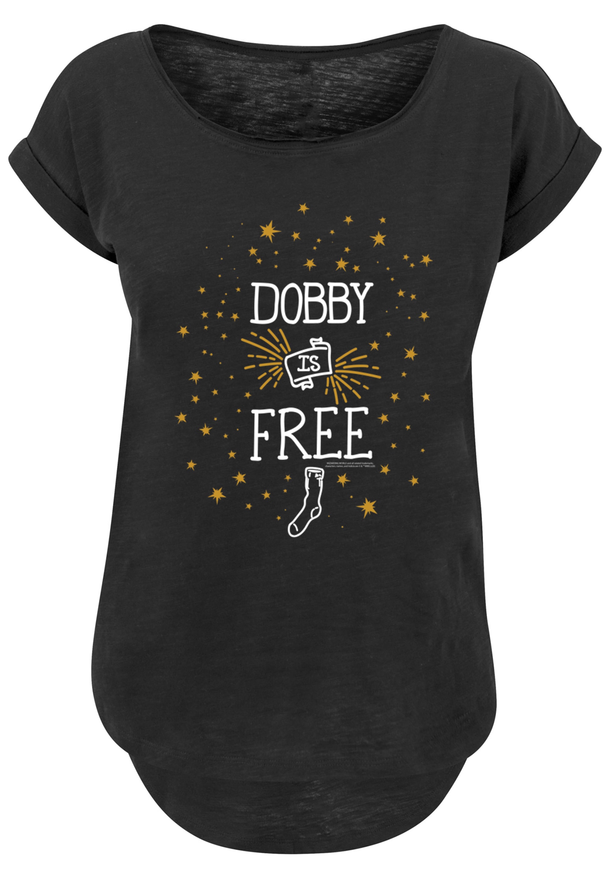 F4NT4STIC T-Shirt »Harry Potter Dobby Is Free« Print
